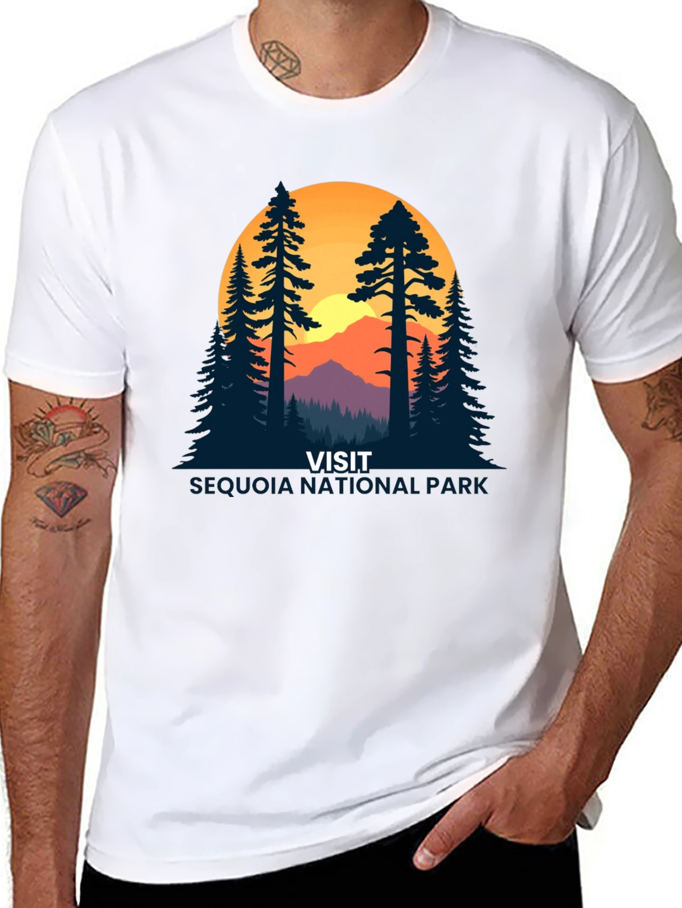 Black Sequoia National Park Graphic Tee view 8