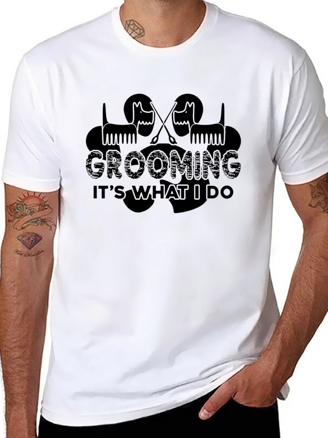Black Grooming is What I Do T-Shirt view 8