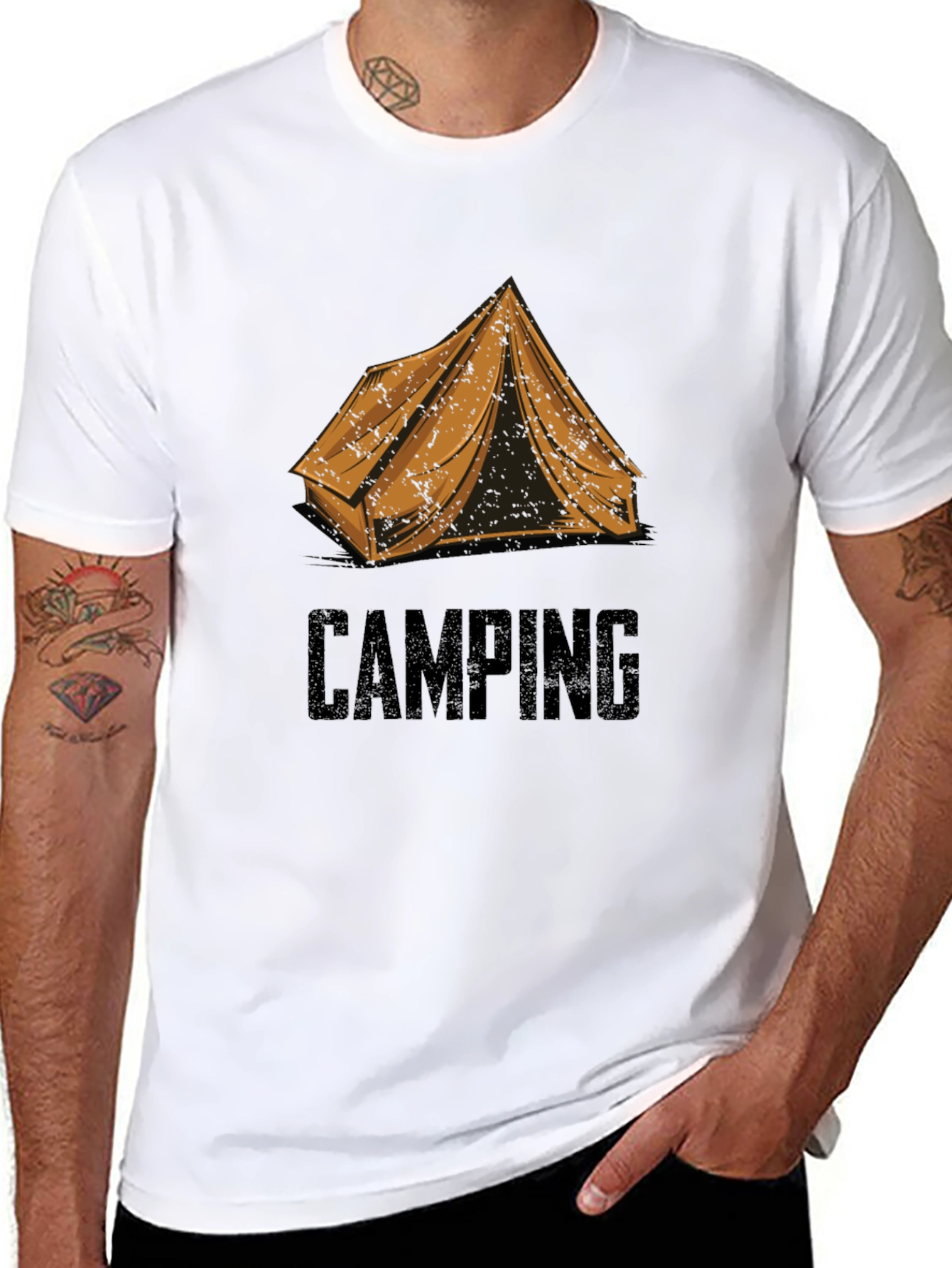 Black Camping Adventure T-Shirt - Outdoor Explorer Tee view 8
