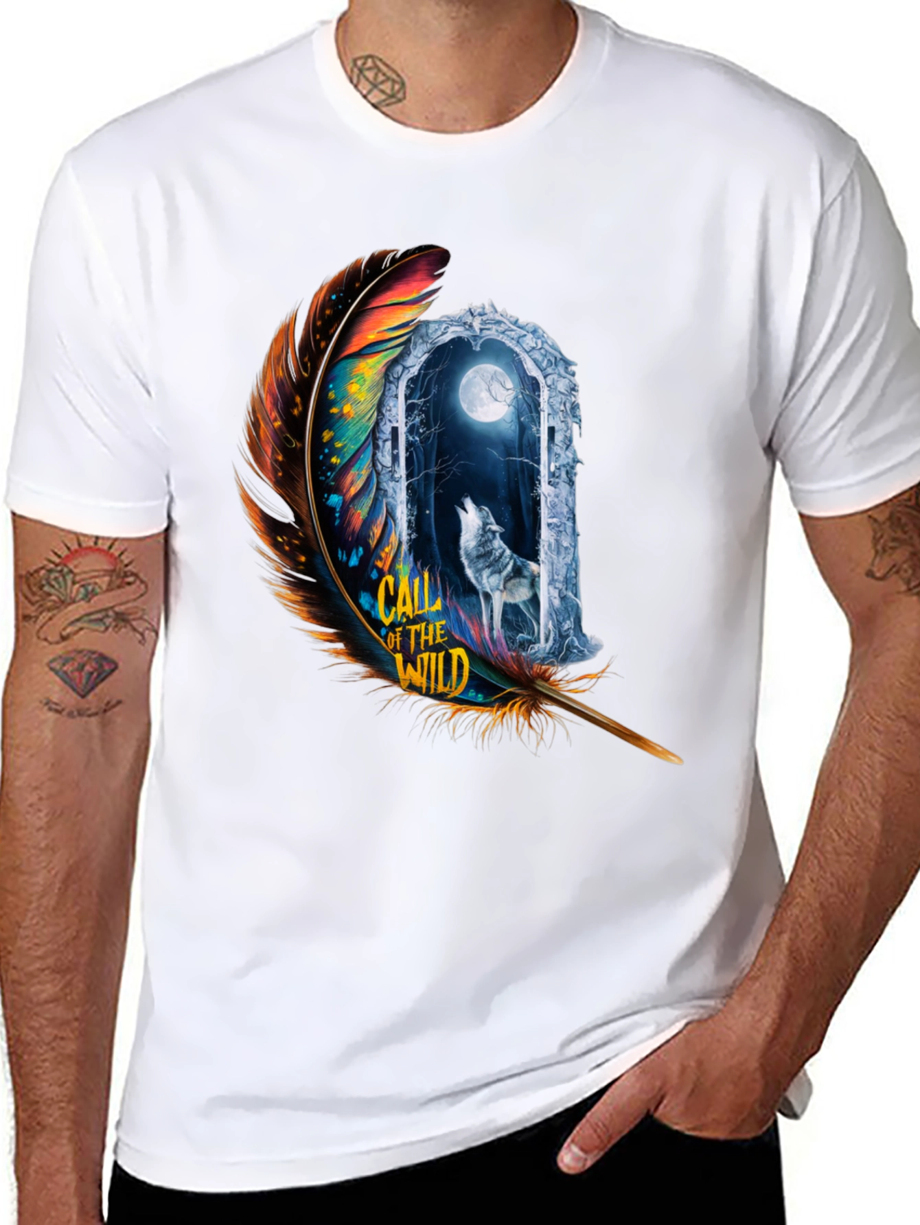 Black Call of the Wild Graphic Tee view 8