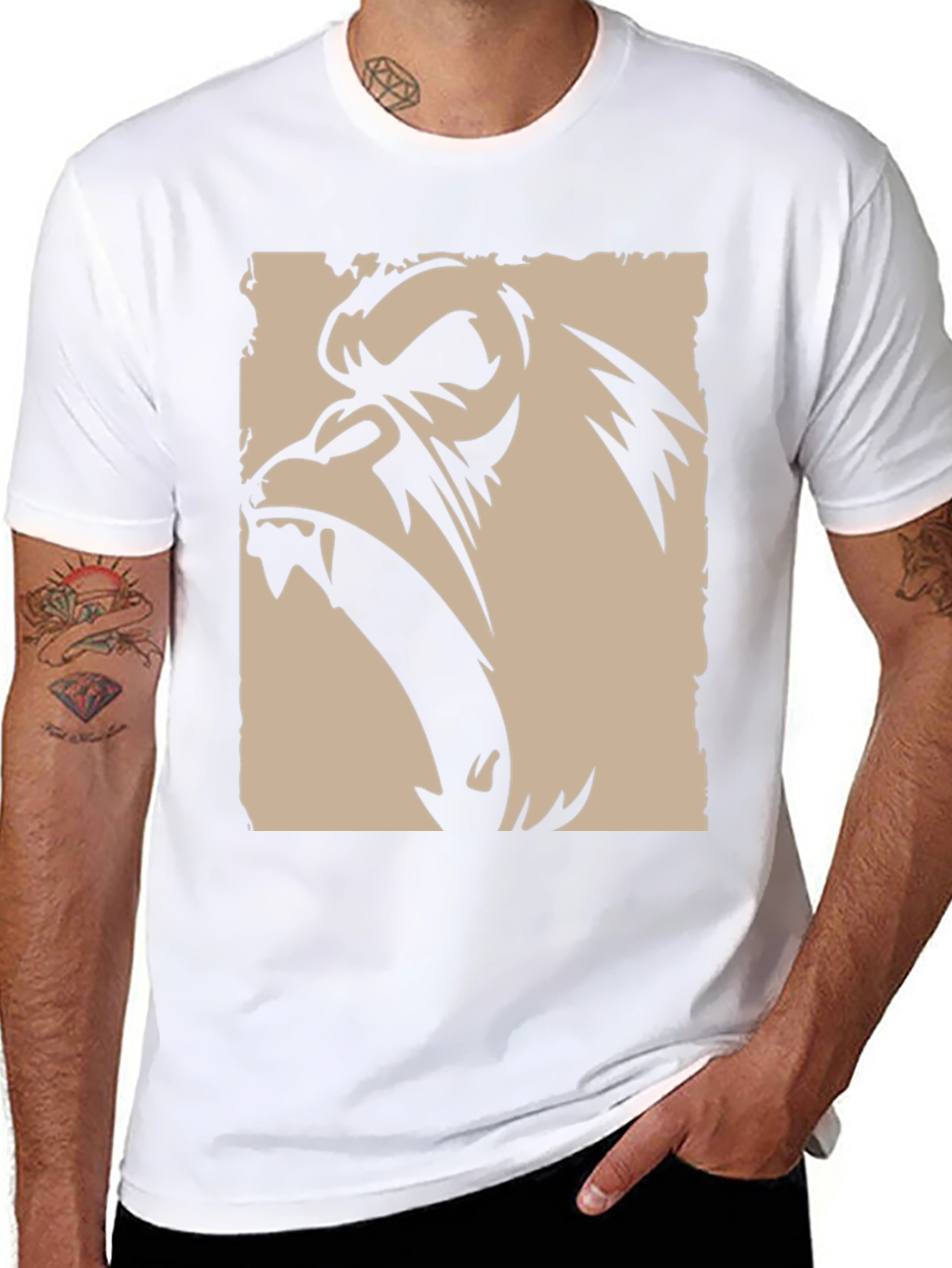 Black Angry Gorilla Graphic Tee - Bold Statement Shirt view 8