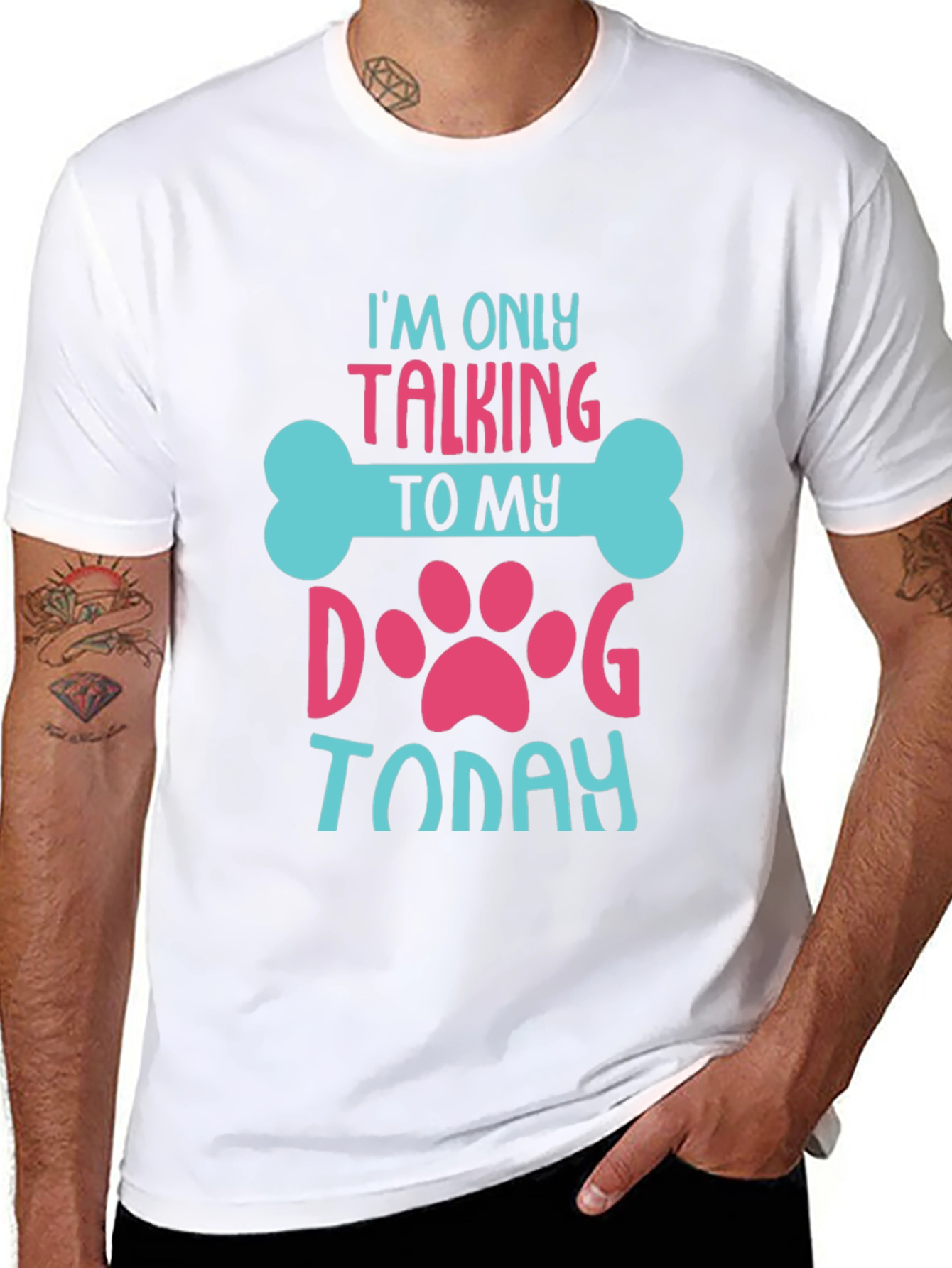Black Dog Lover T-Shirt: I'm Only Talking to My Dog Today! view 8