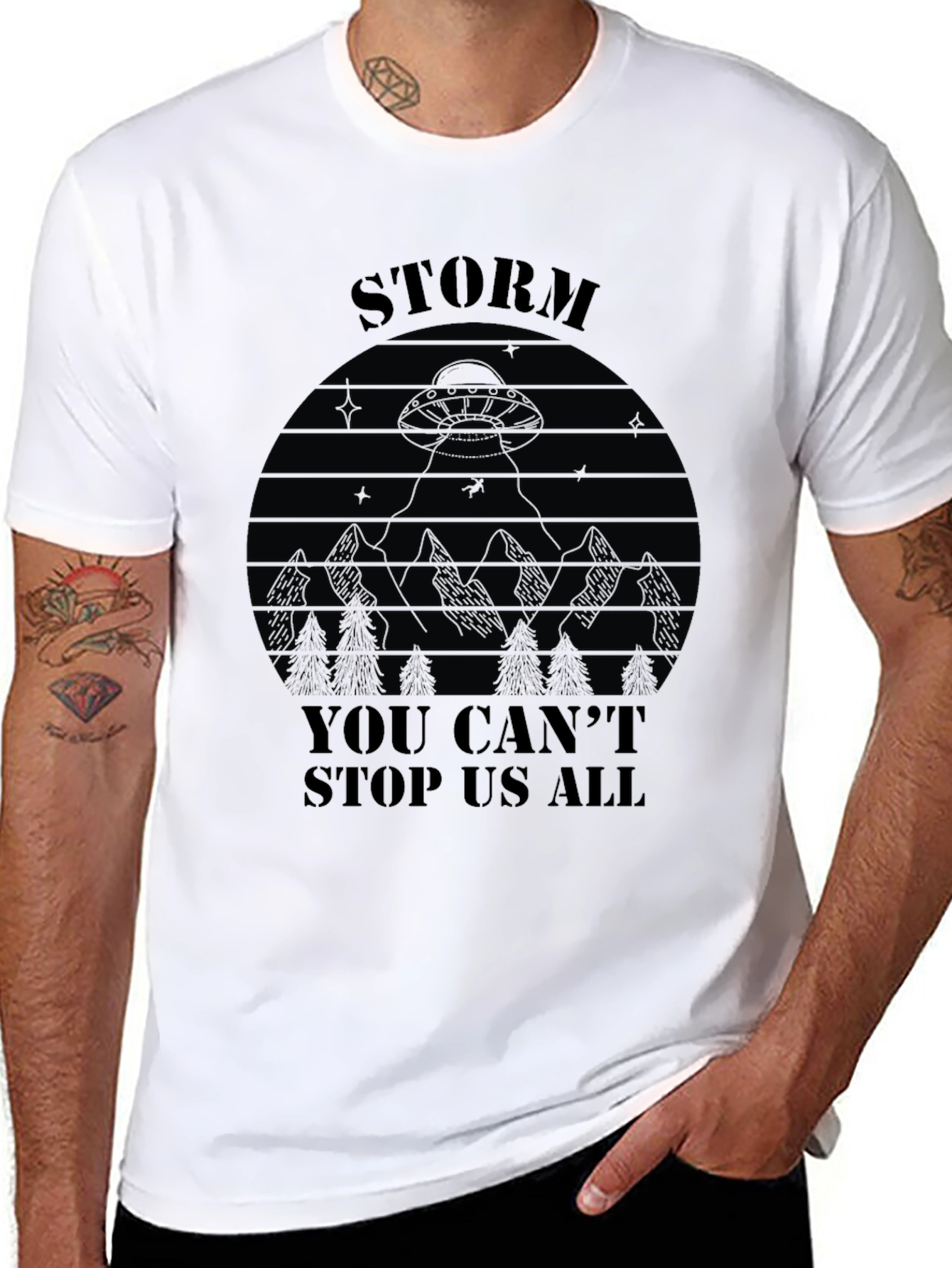 Black Storm Area 51 T-Shirt - You Can't Stop Us All view 8