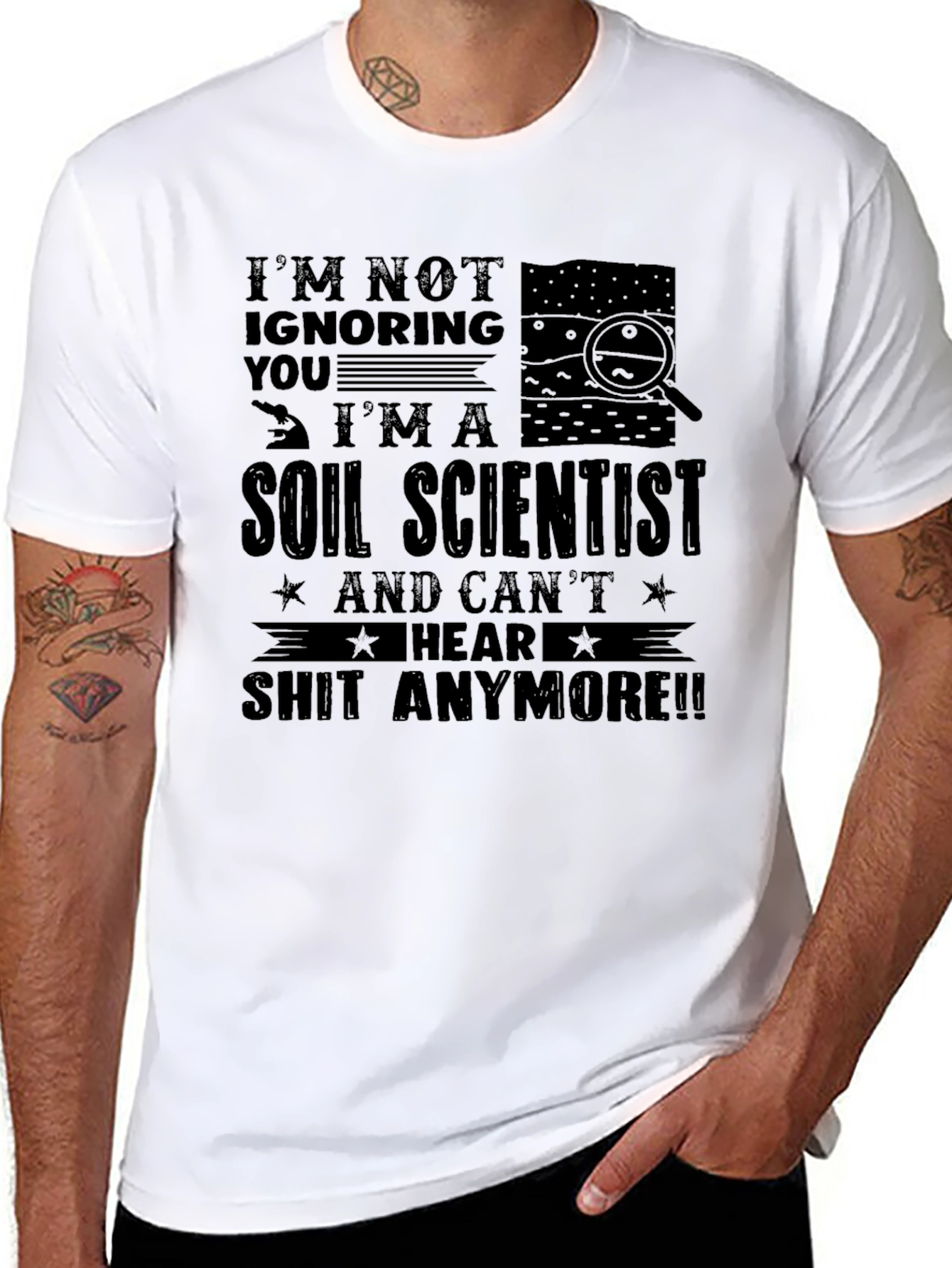 Black Soil Scientist Funny T-Shirt view 8