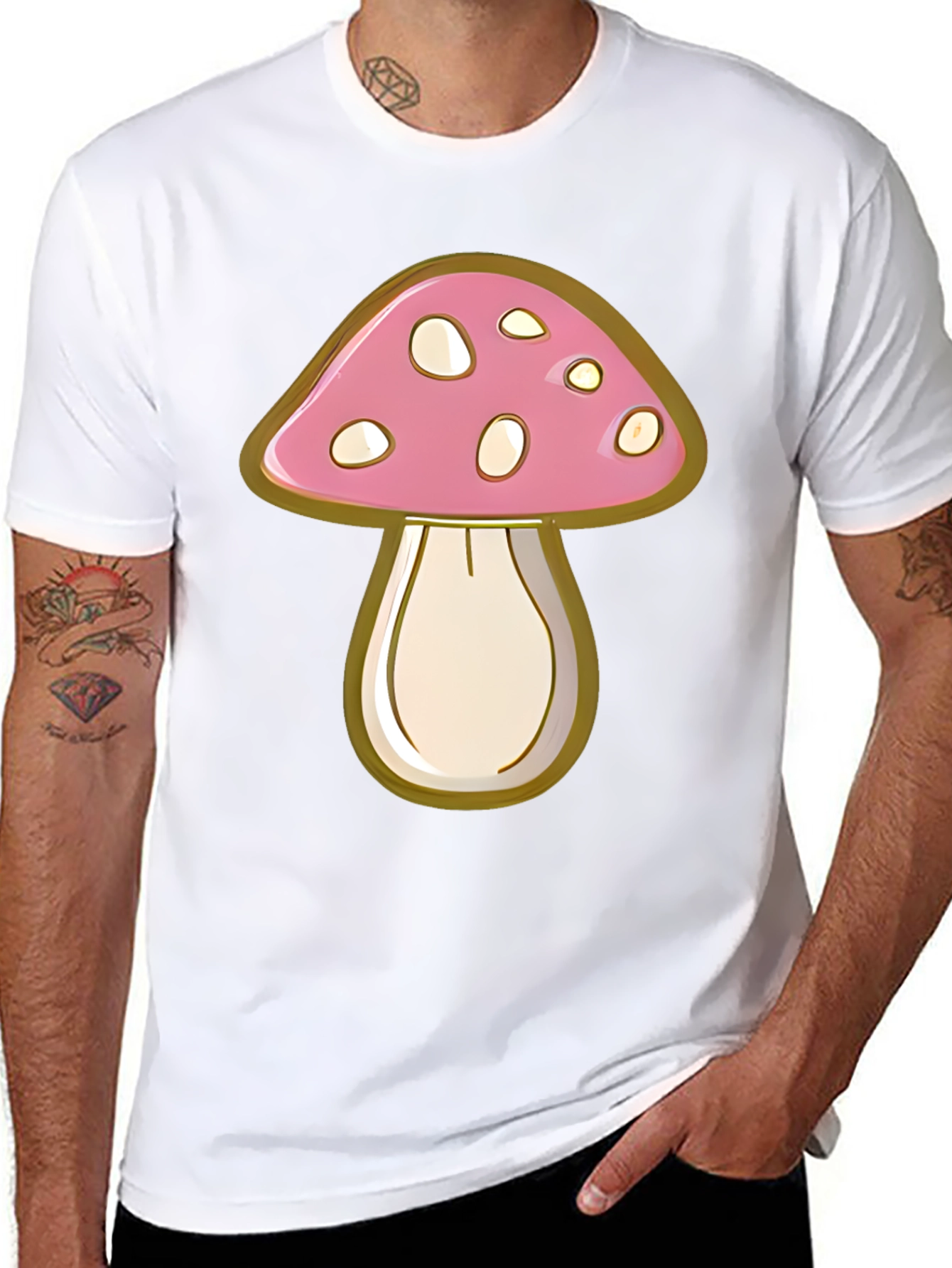 Mushroom Graphic Tee - Funky Style - 8