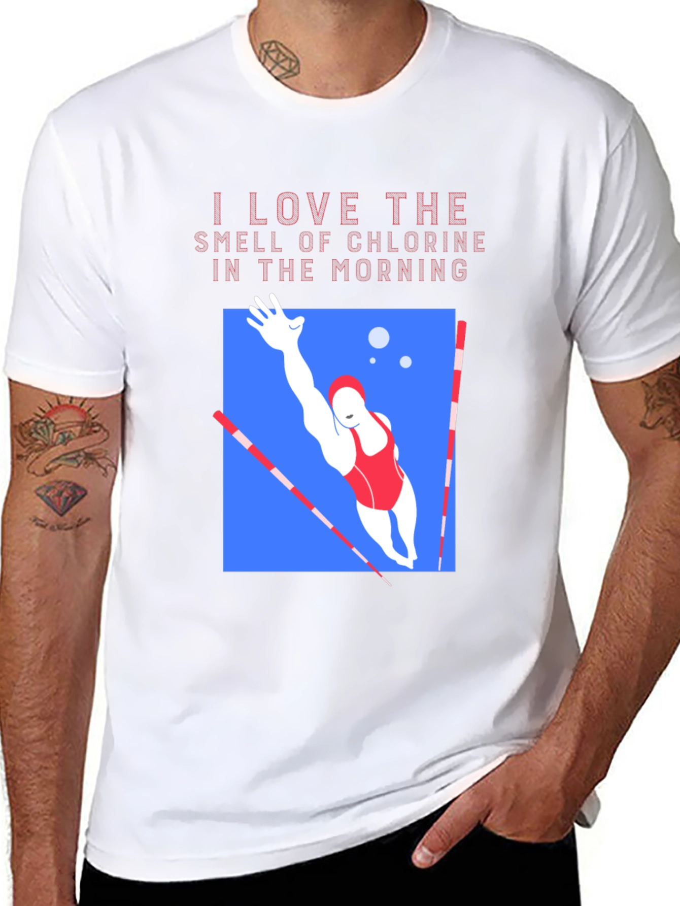 Chlorine Smell Swimmer Graphic T-Shirt - 8