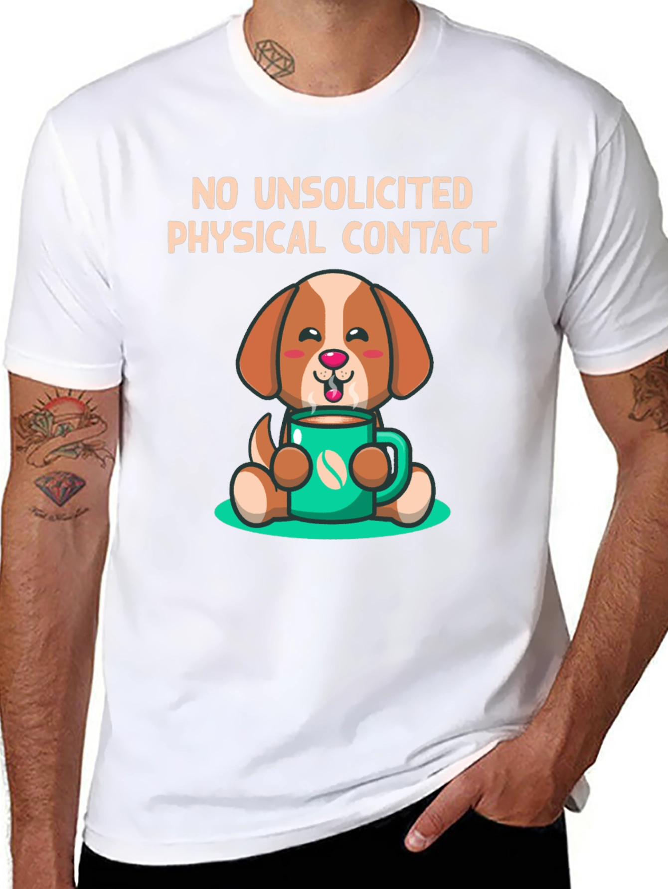 Black Dog and Coffee T-Shirt - No Unsolicited Contact view 8
