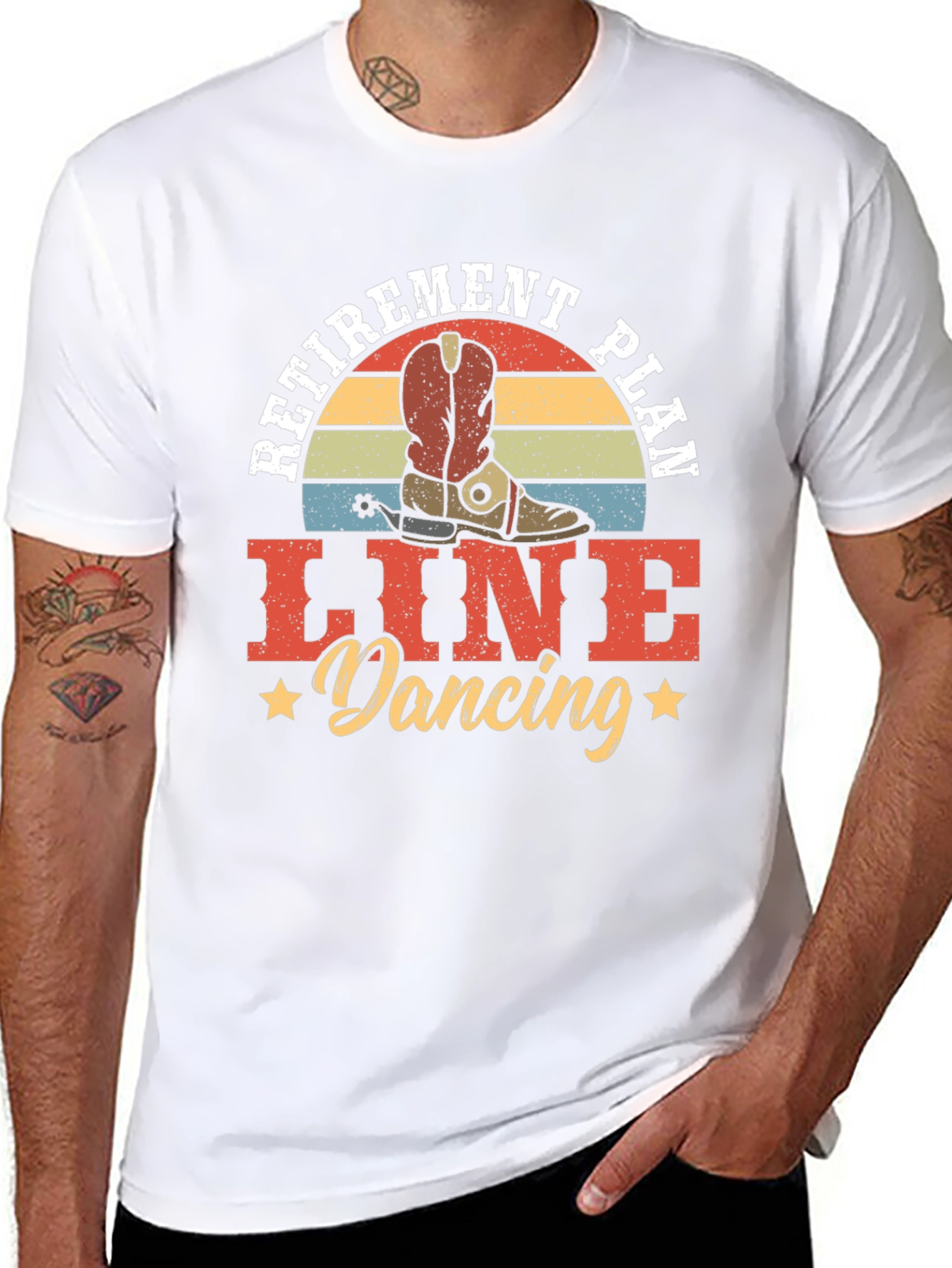 Black Retirement Plan Line Dancing T-Shirt view 8