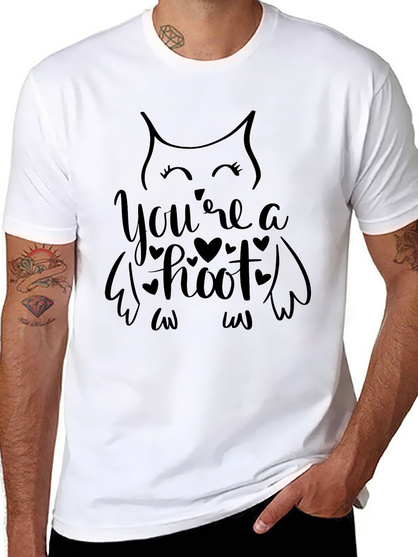 Black You're A Hoot Owl T-Shirt - Valentines Gift view 8