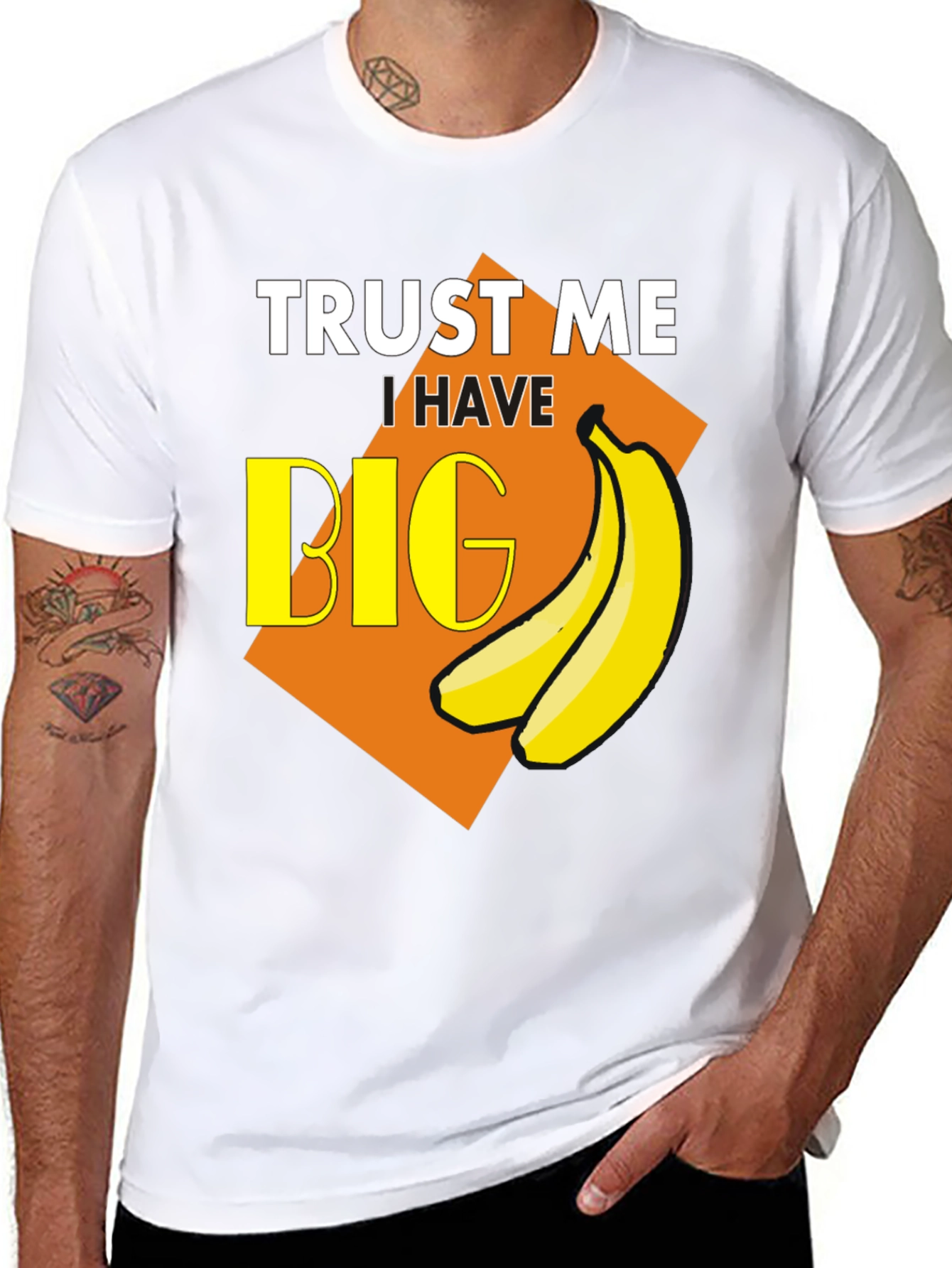 Black Trust Me I Have Big Bananas T-Shirt view 8