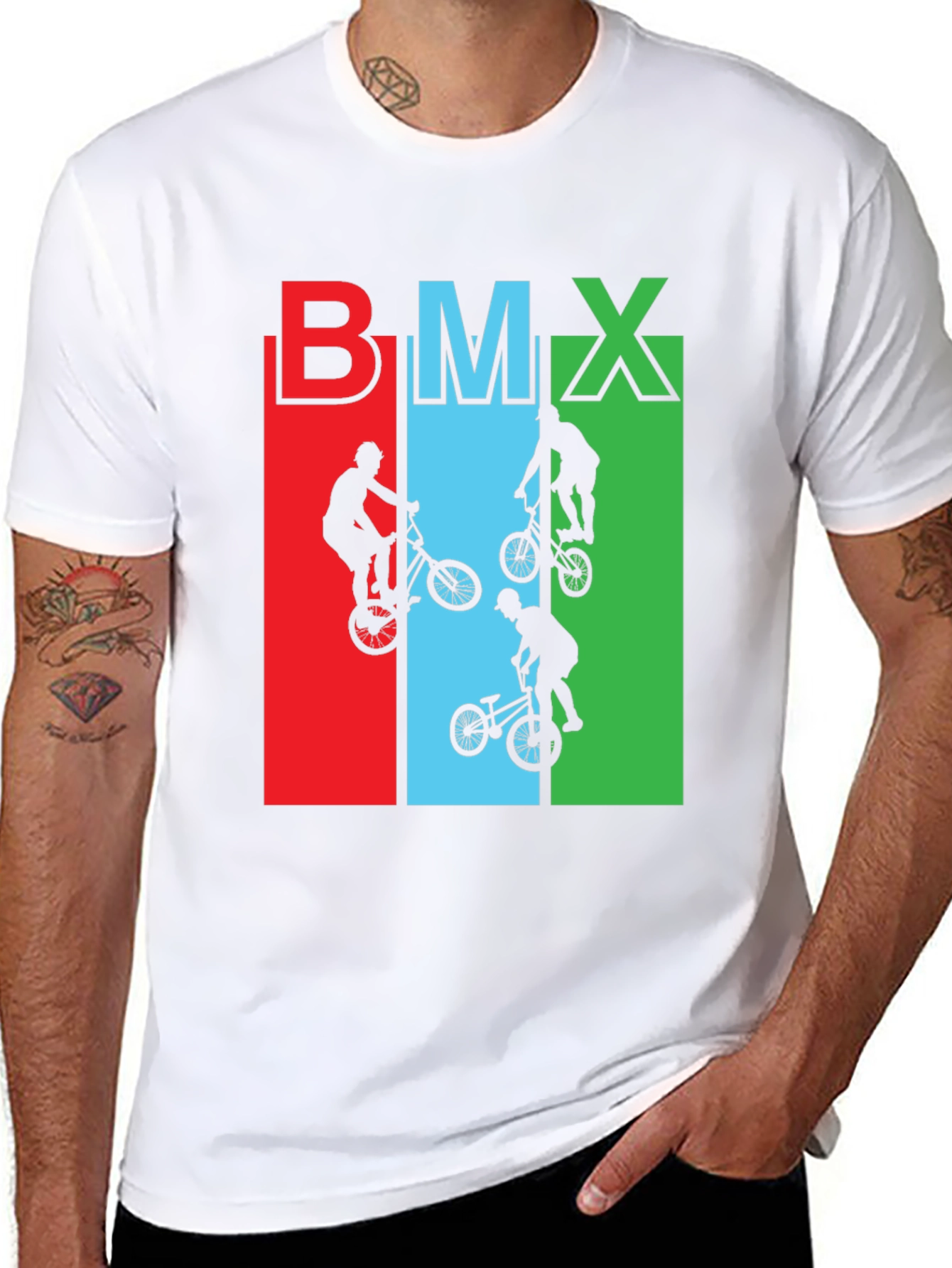 BMX Rider Graphic Tee - Black Cotton T-Shirt - 8