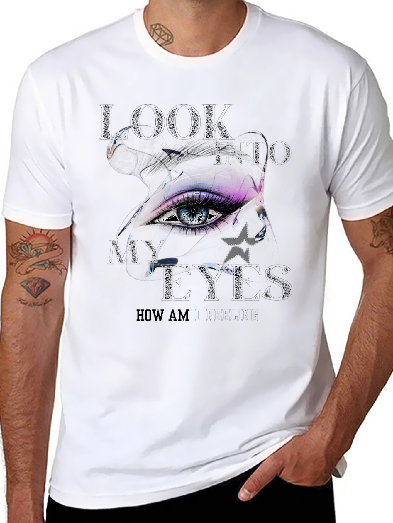 Black Eye Graphic T-Shirt - Look Into My Eyes Tee view 8
