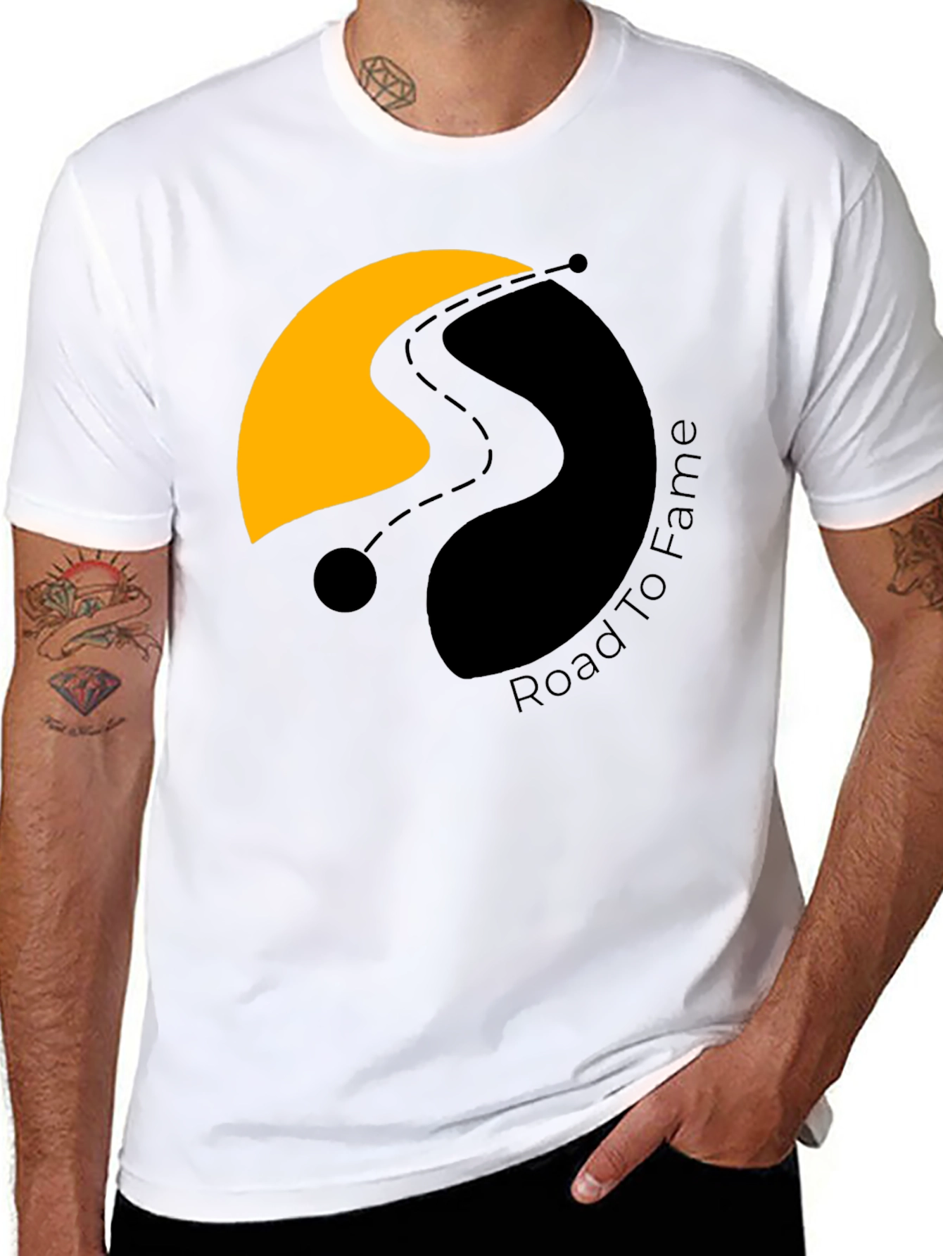 Black Road To Fame Black T-Shirt view 8