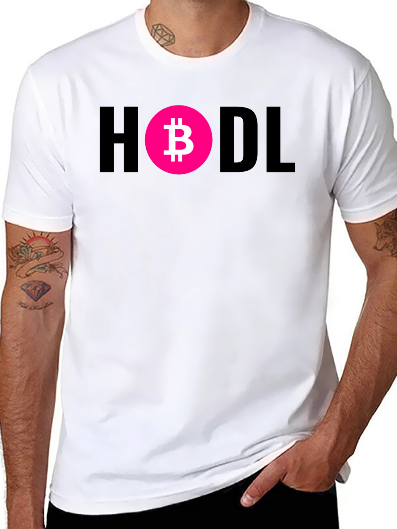 Black HODL Bitcoin Crypto T-Shirt - Black Cotton view 8