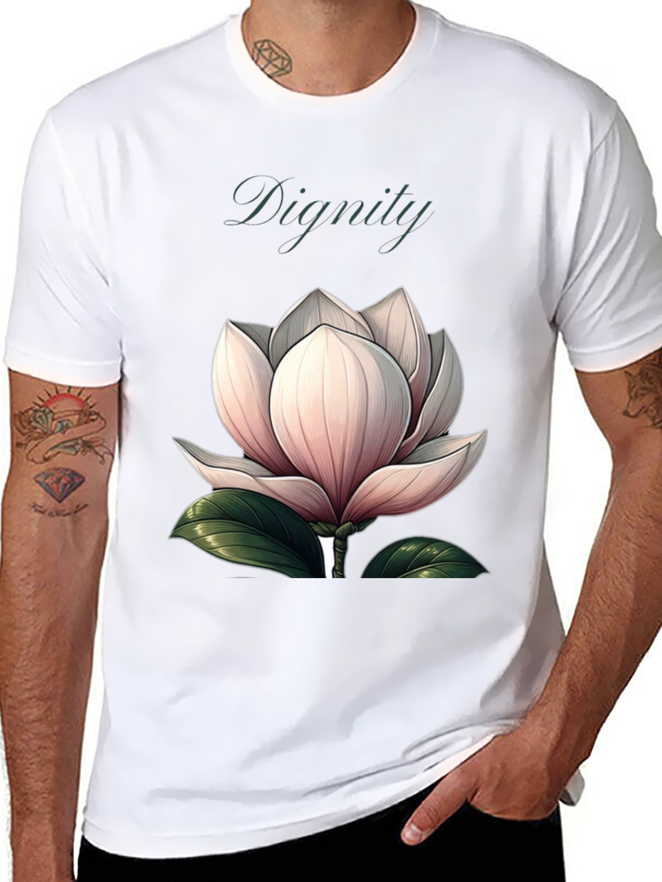 Black Dignity Floral Graphic Black T-Shirt view 8
