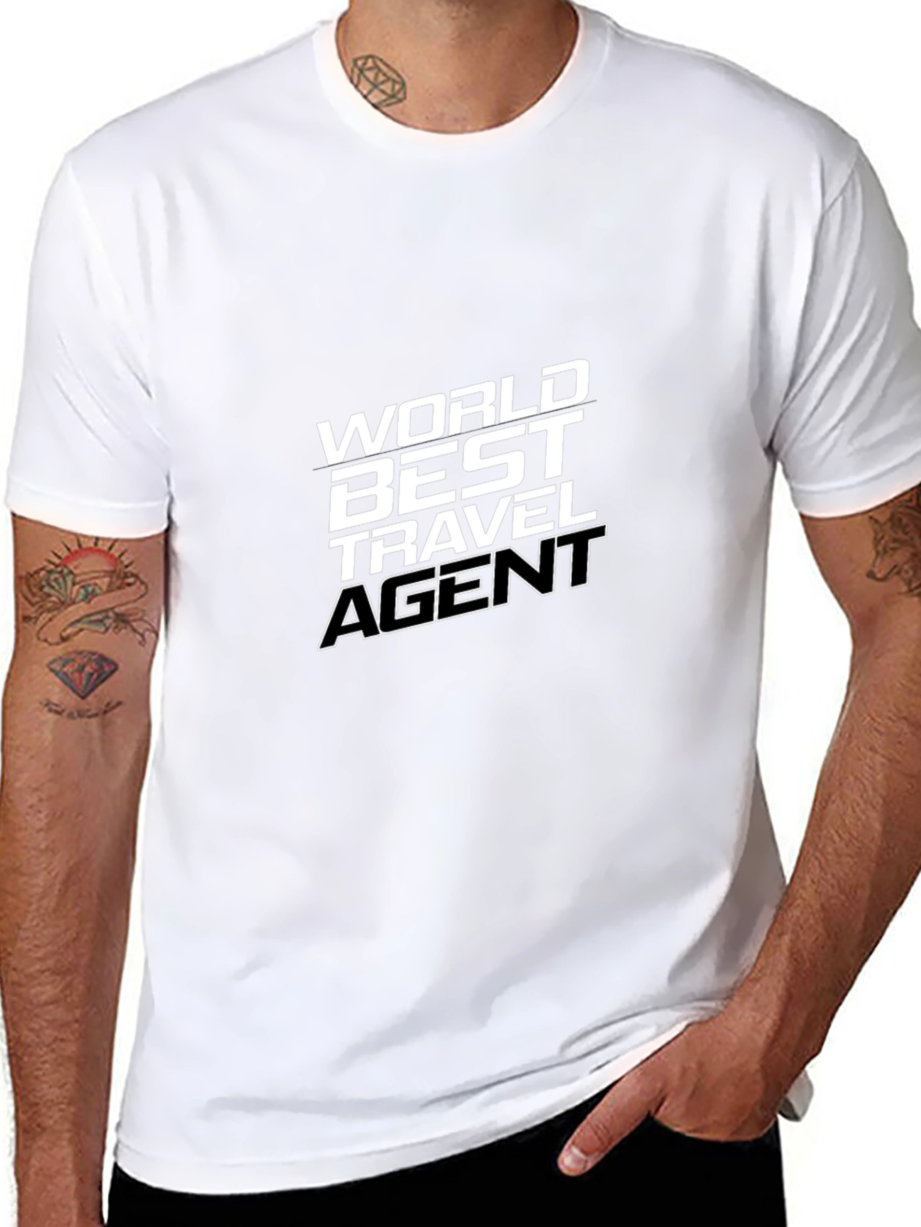 Black World's Best Travel Agent T-Shirt view 8
