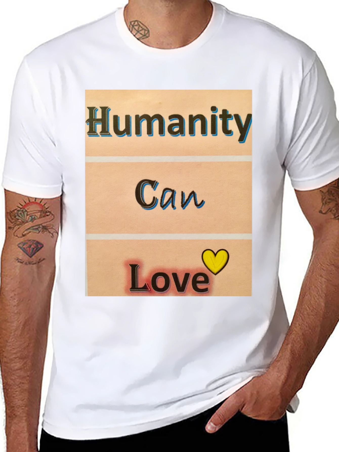 Black Humanity Can Love T-Shirt - Black view 8