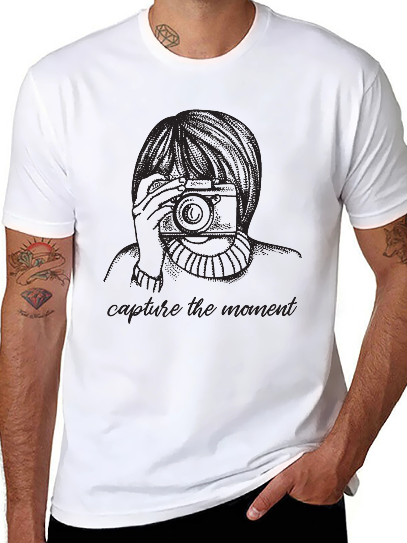Black Capture the Moment Graphic Tee - Unisex view 8