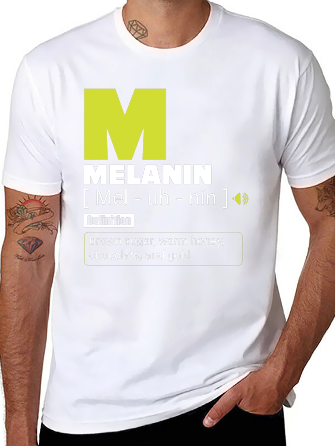 Black Melanin Definition Graphic T-Shirt view 8
