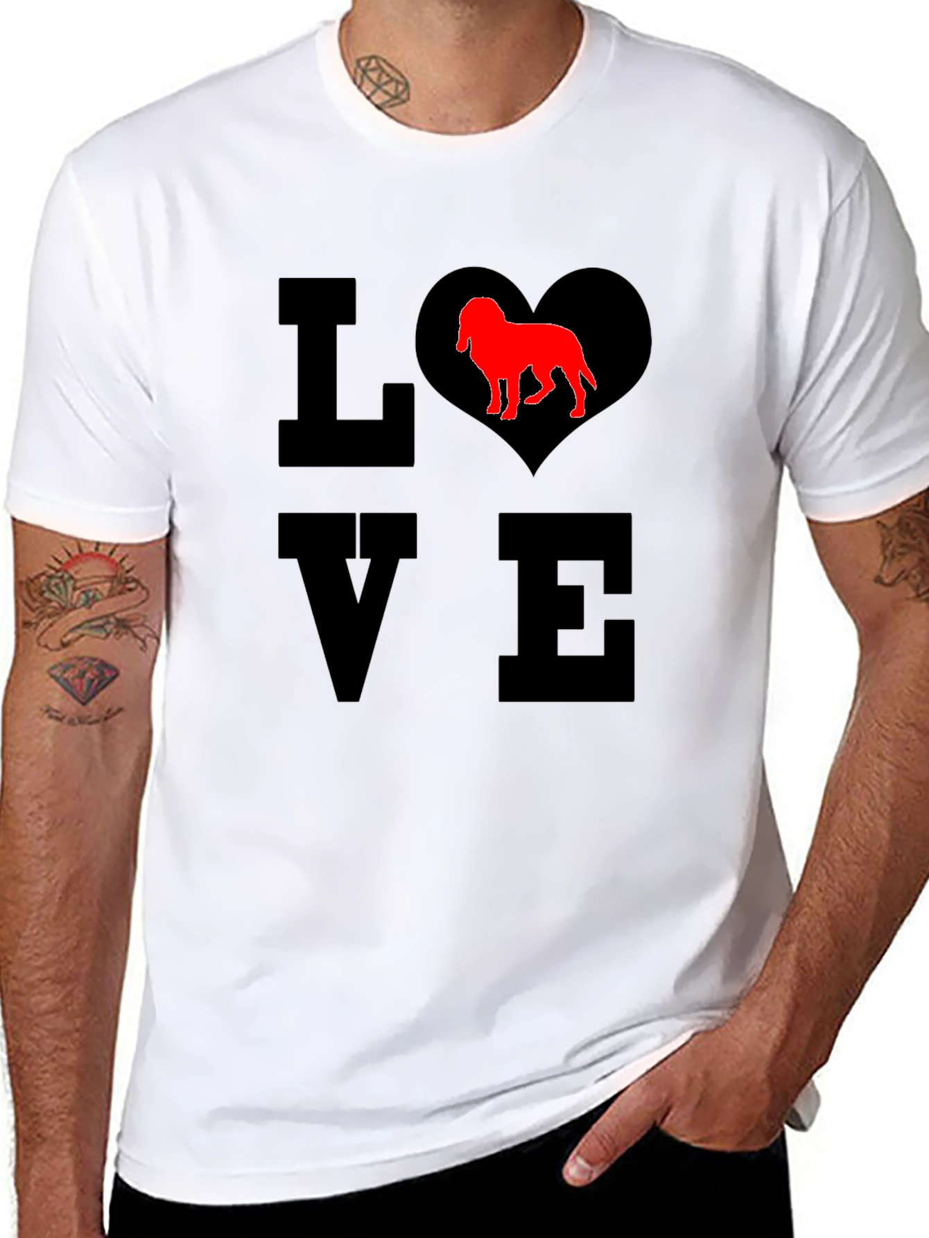 Black Love Dog Breed T-Shirt - Stylish Graphic Tee for Pet Lovers view 8
