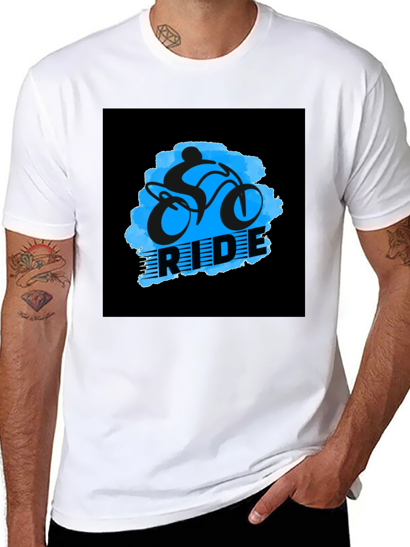 Black Ride Graphic Black T-Shirt view 8