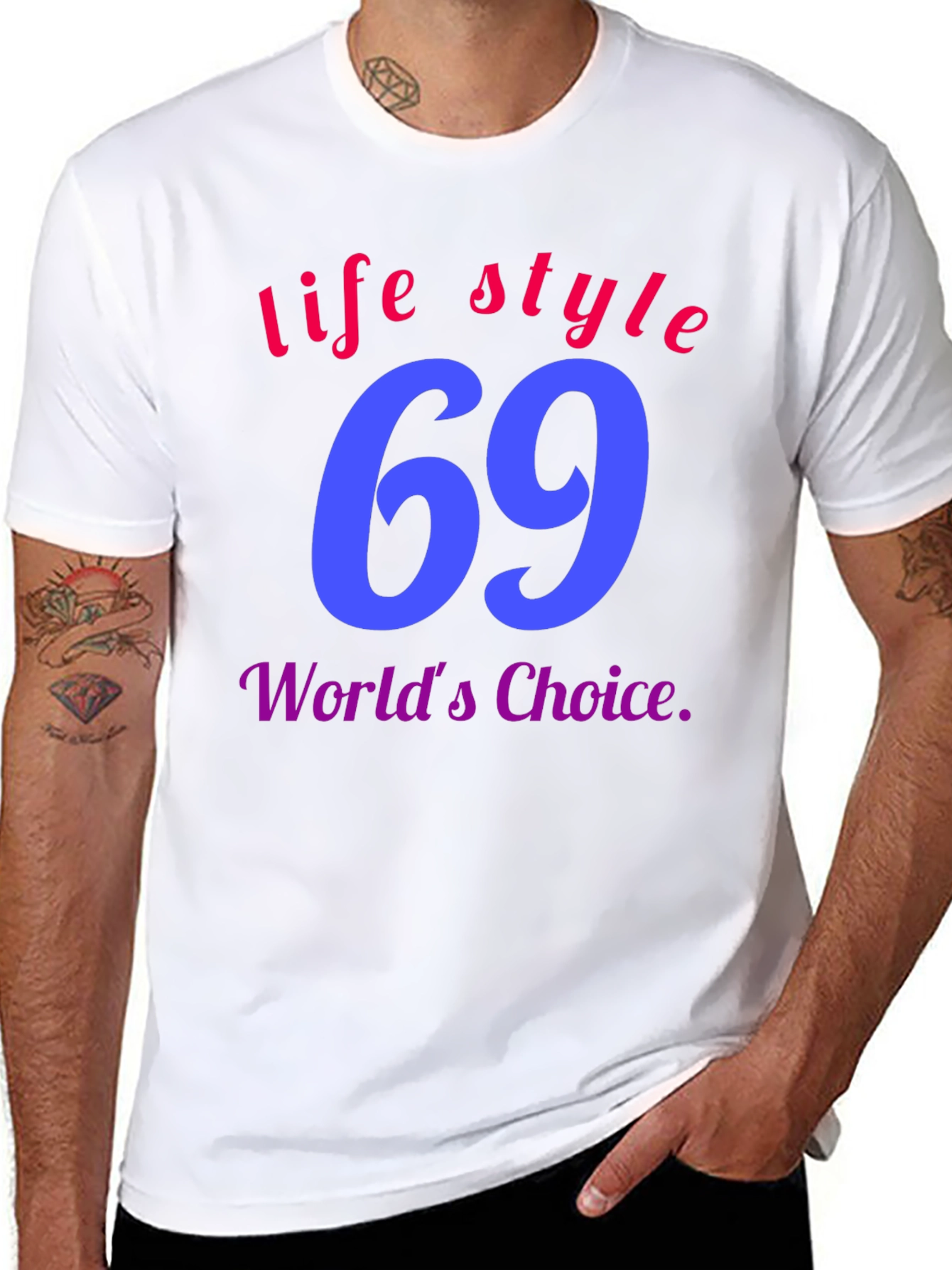 Black Lifestyle 69 T-Shirt - World's Choice view 8