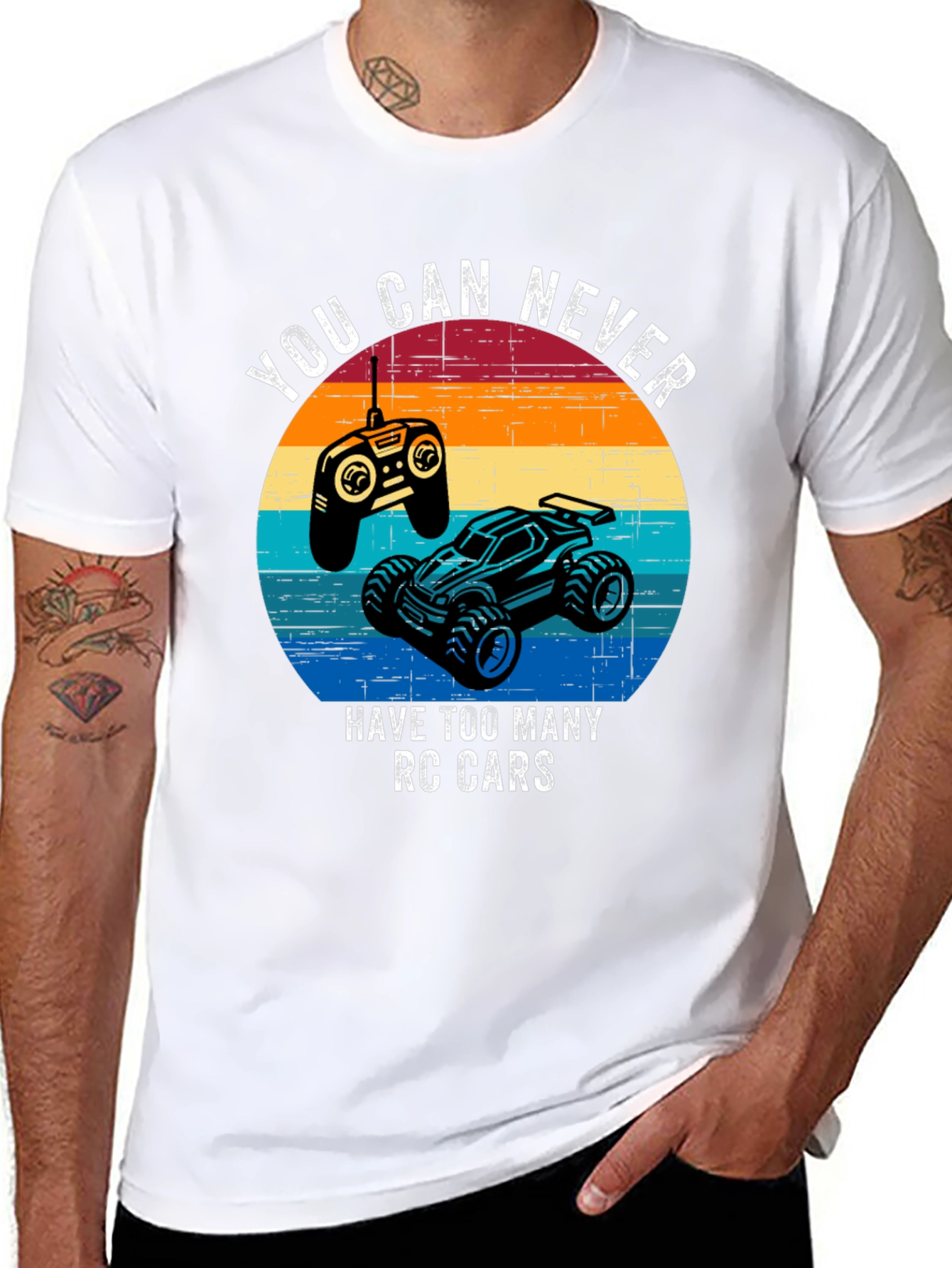 Black RC Cars T-Shirt - Never Too Many RC Cars view 8