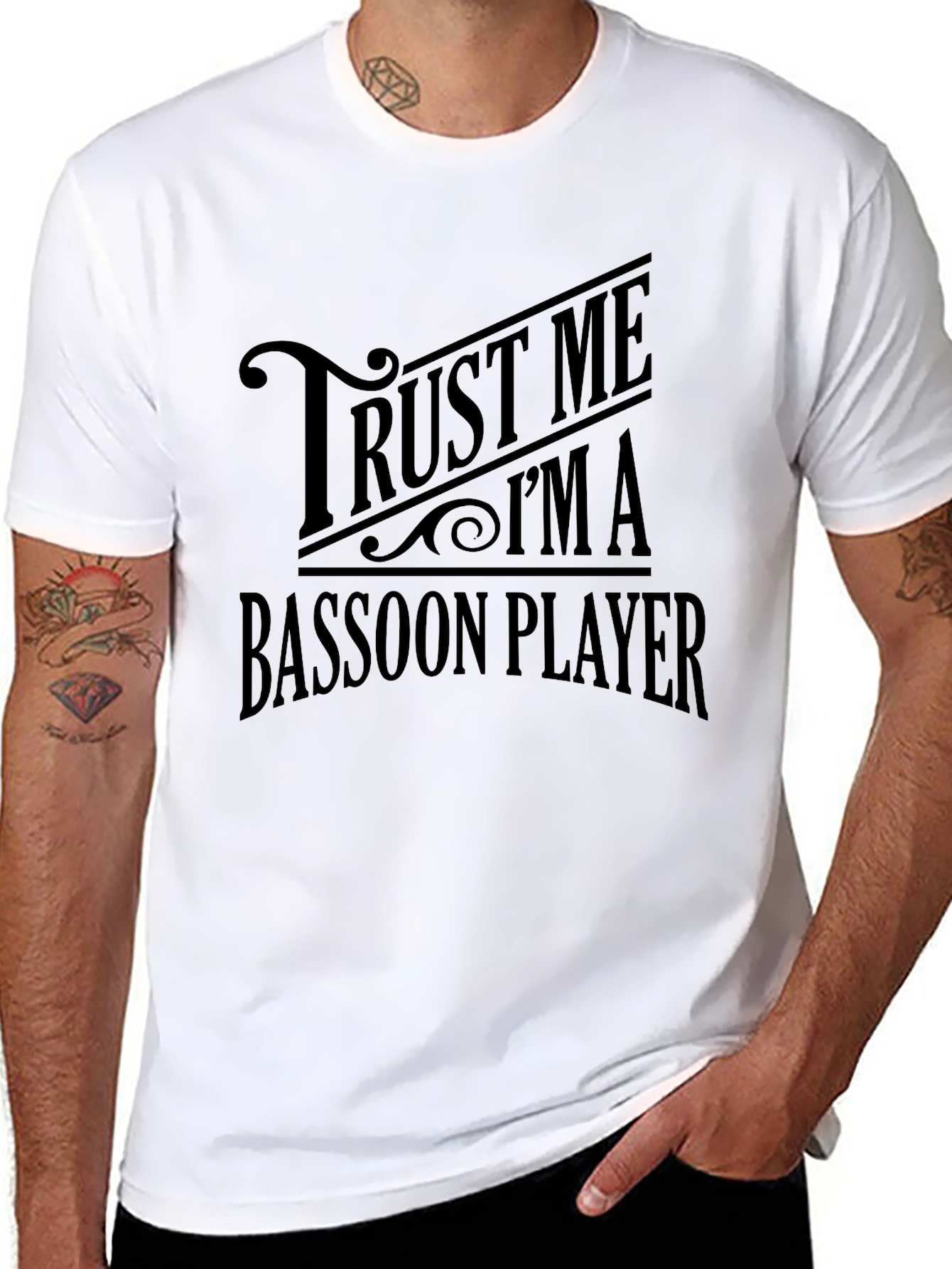 Black Trust Me I'm A Bassoon Player Graphic T-Shirt view 8