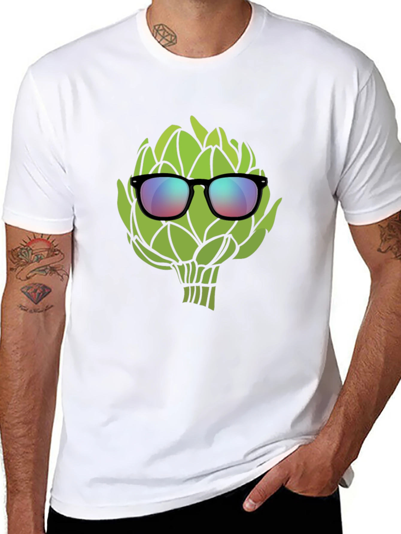 Black Cool Artichoke T-Shirt - Black view 8