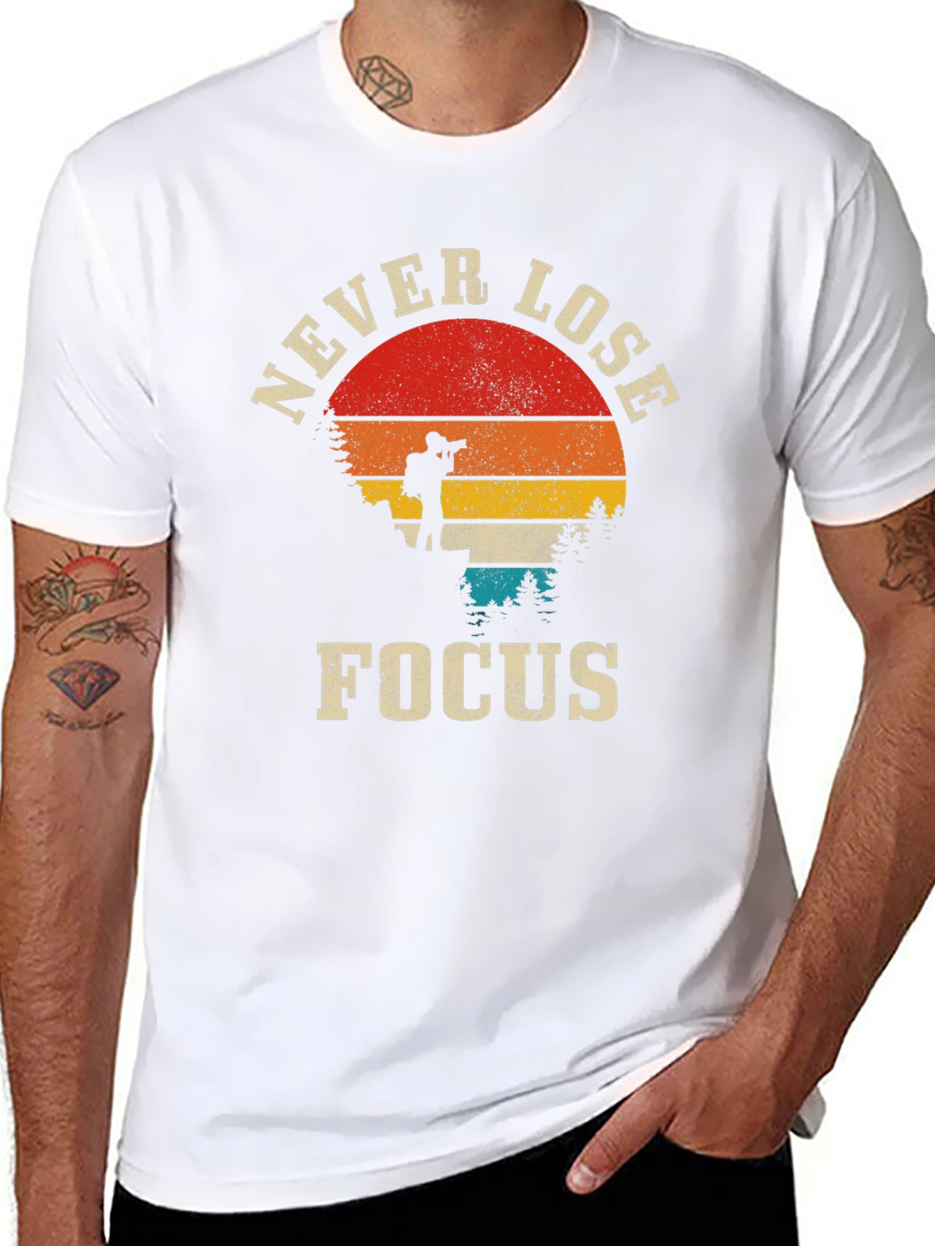 Black Never Lose Focus Photographer T-Shirt view 8