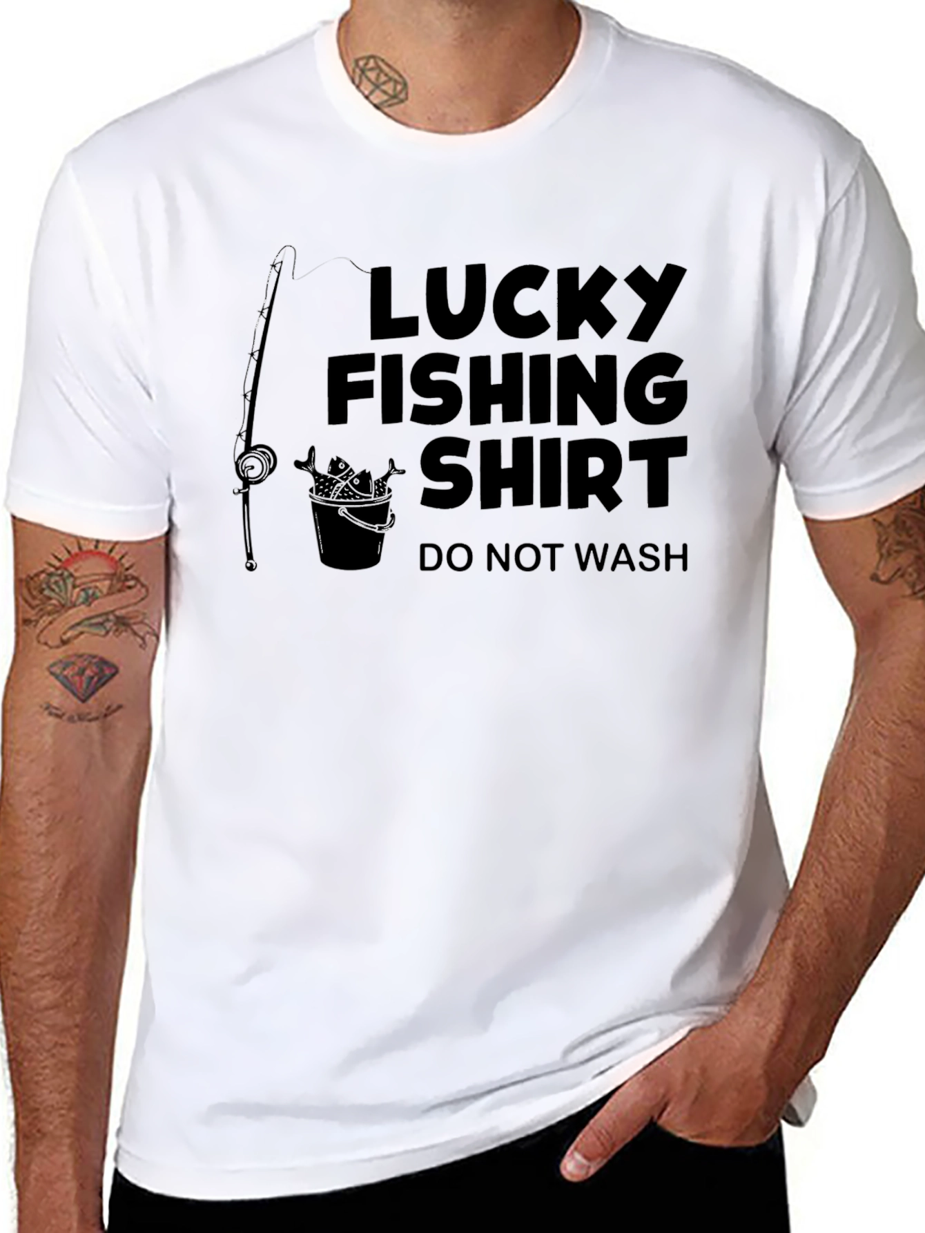 Lucky Fishing Shirt - Do Not Wash Novelty Tee - 8