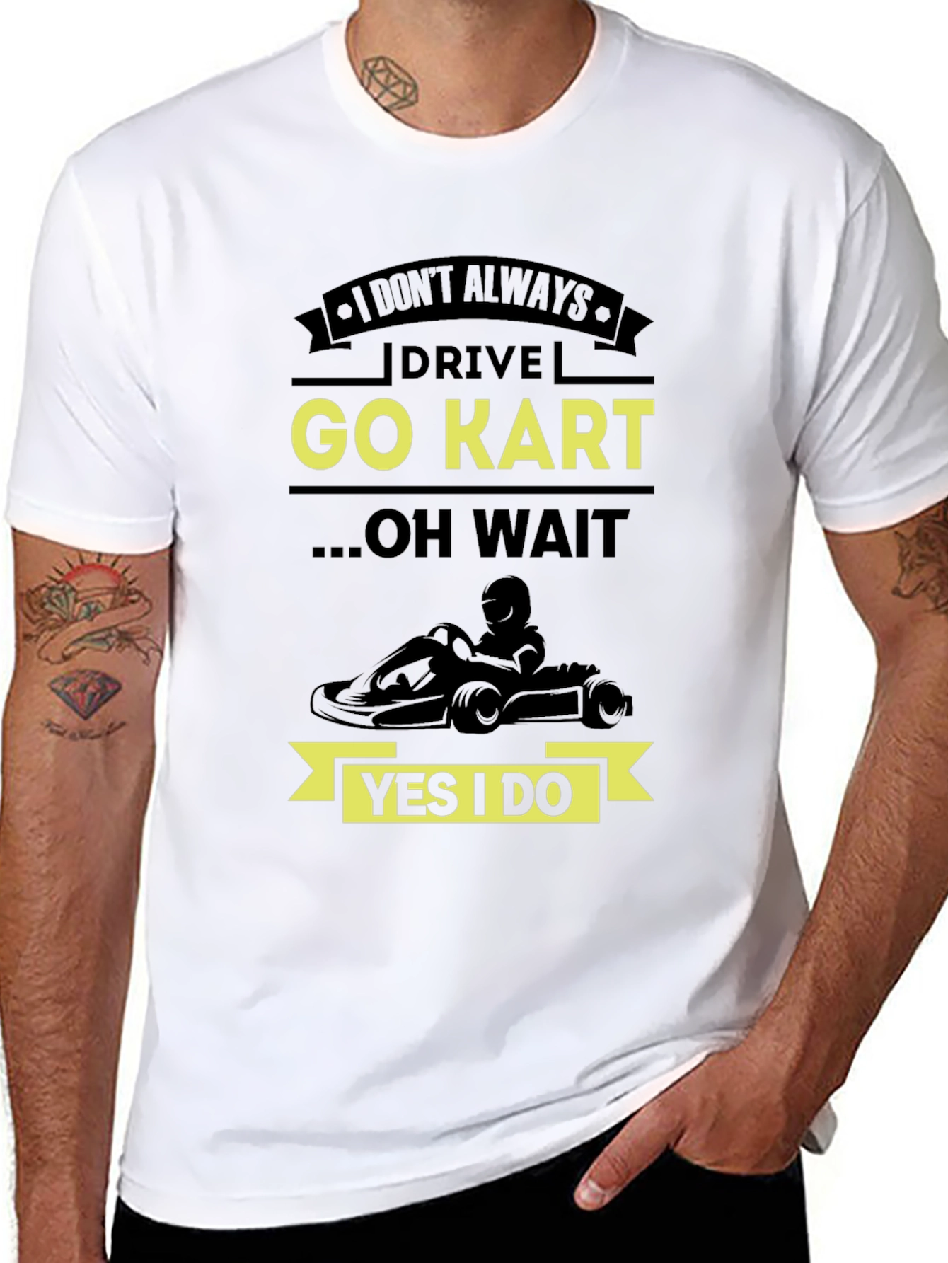 Black Go Kart T-Shirt - Drive Go Kart Graphic Tee view 8