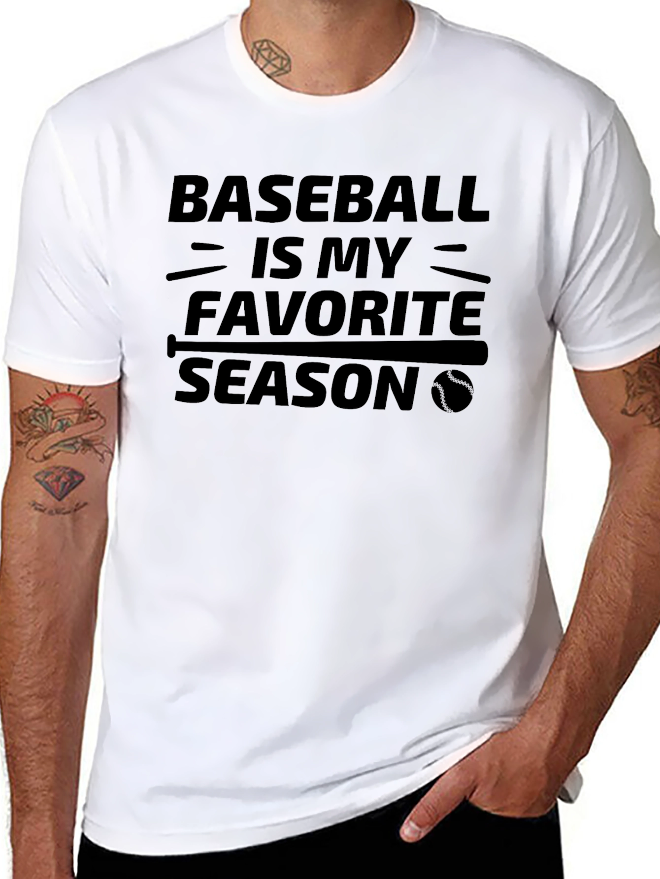 Black Baseball is My Favorite Season Black Graphic Tee view 8