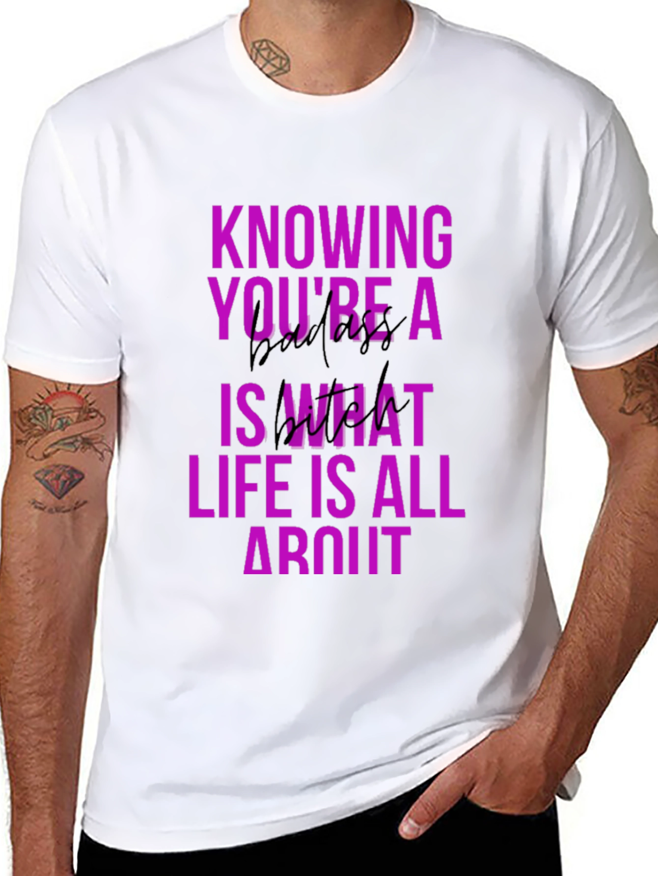 Black Knowing You're a Badass T-Shirt view 8