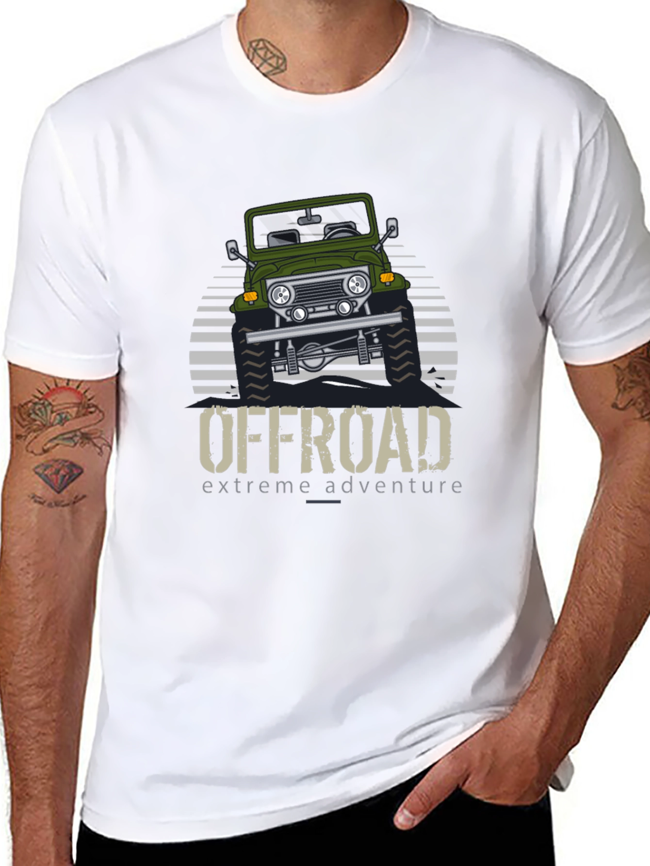 Black Off Road Extreme Adventure Graphic T-Shirt view 8