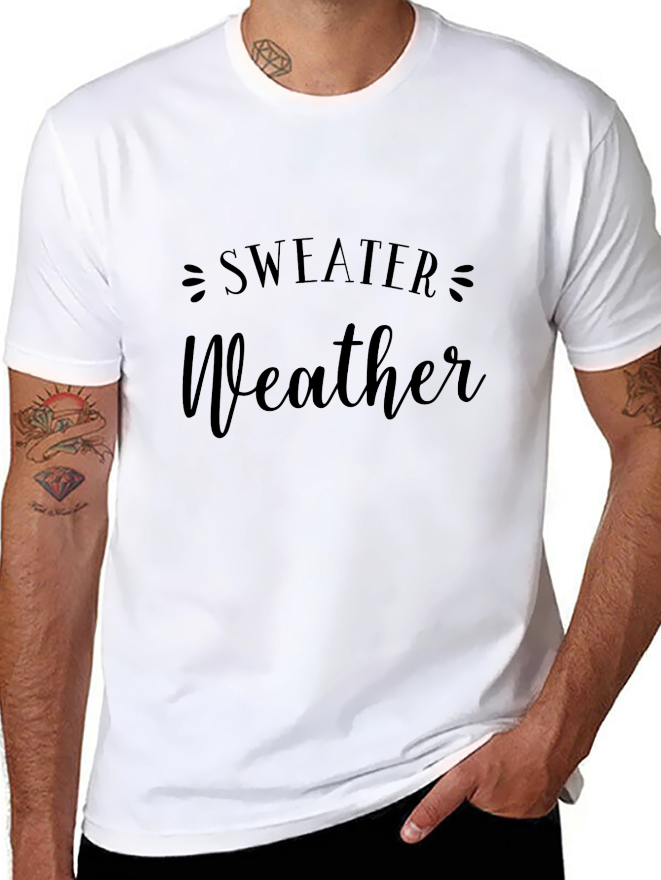 Black Sweater Weather Graphic T-Shirt view 8
