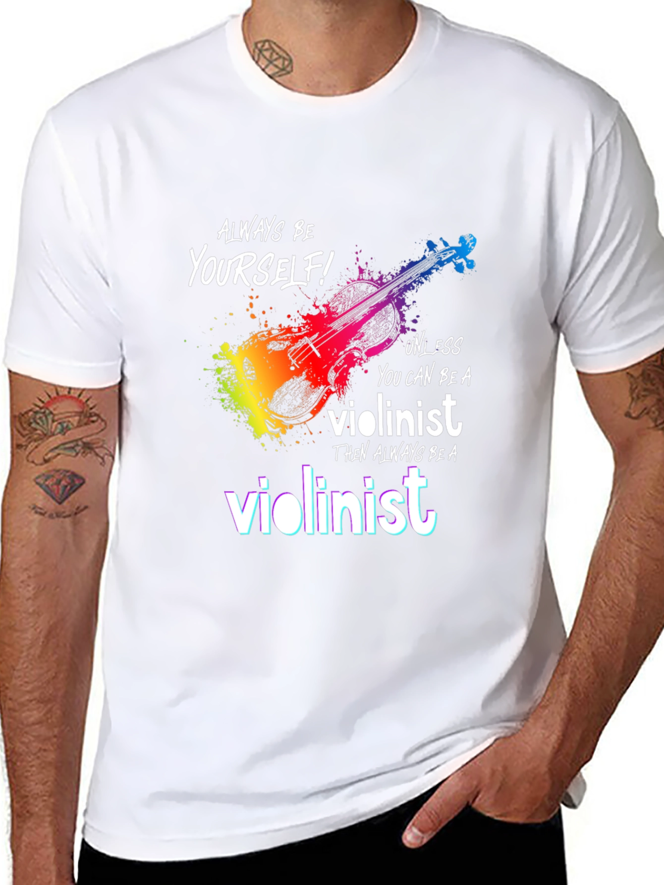 Black Violinist T-Shirt - Be Yourself Unless... view 8