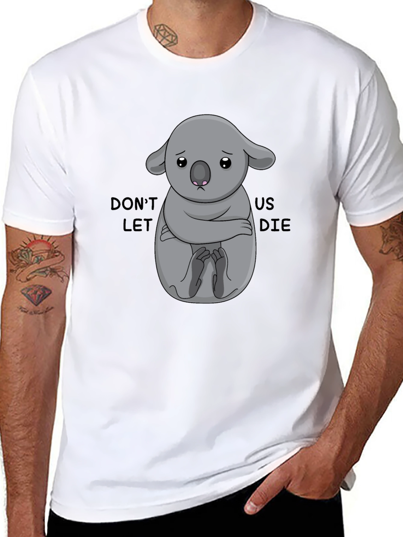 Black Save the Koalas T-Shirt - Black view 8