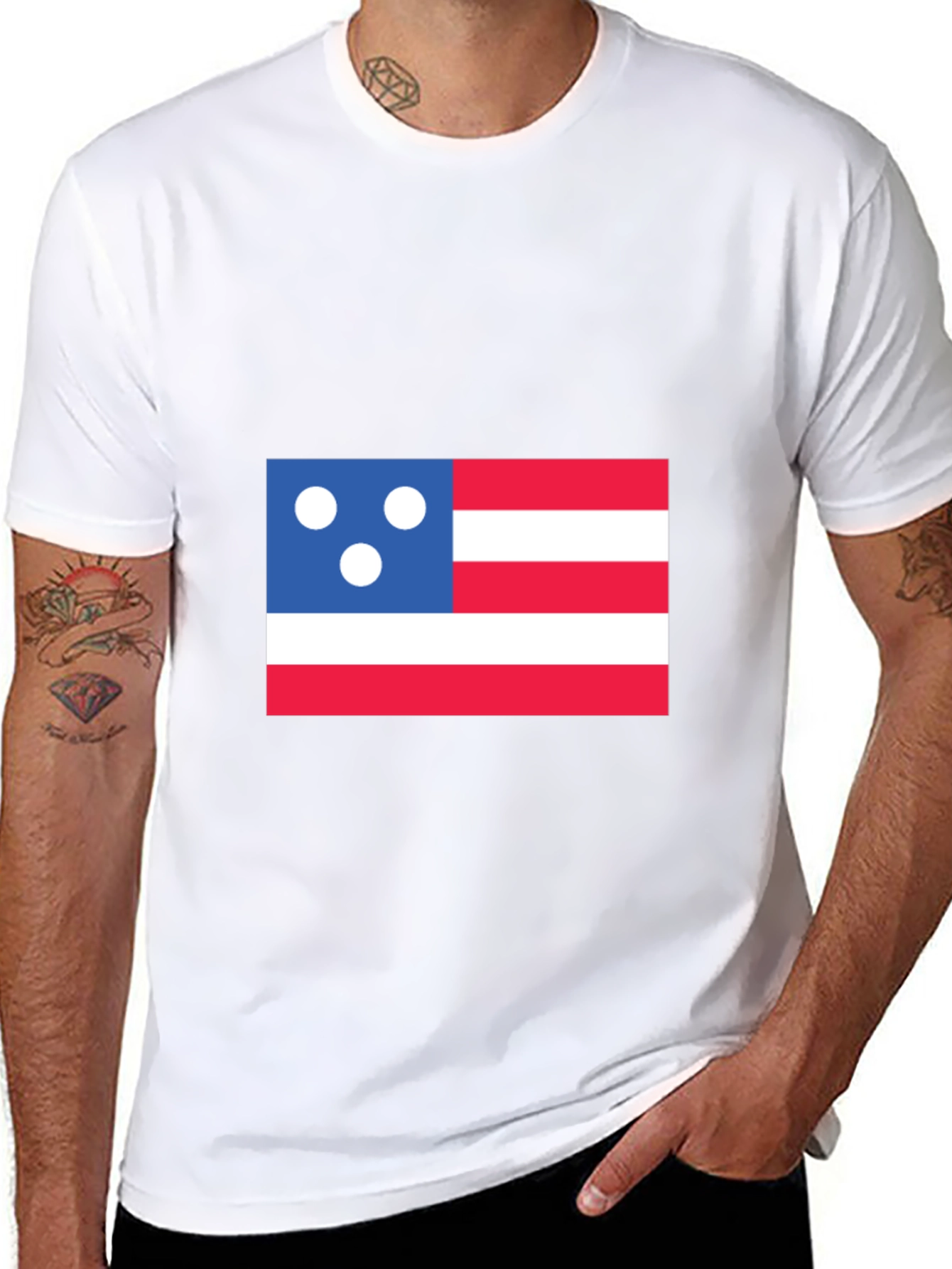 Black Patriotic Graphic T-Shirt - Novelty Design view 8