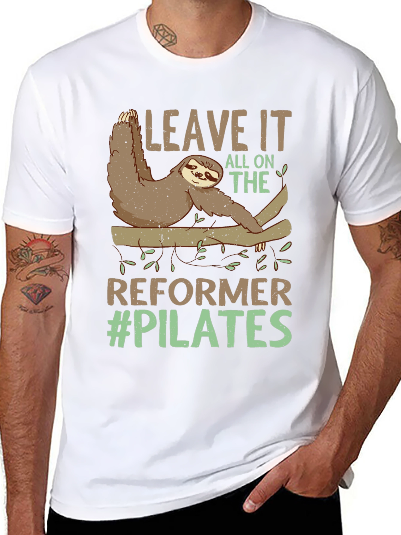 Black Sloth Pilates T-Shirt - Reformer Funny Workout Tee view 8
