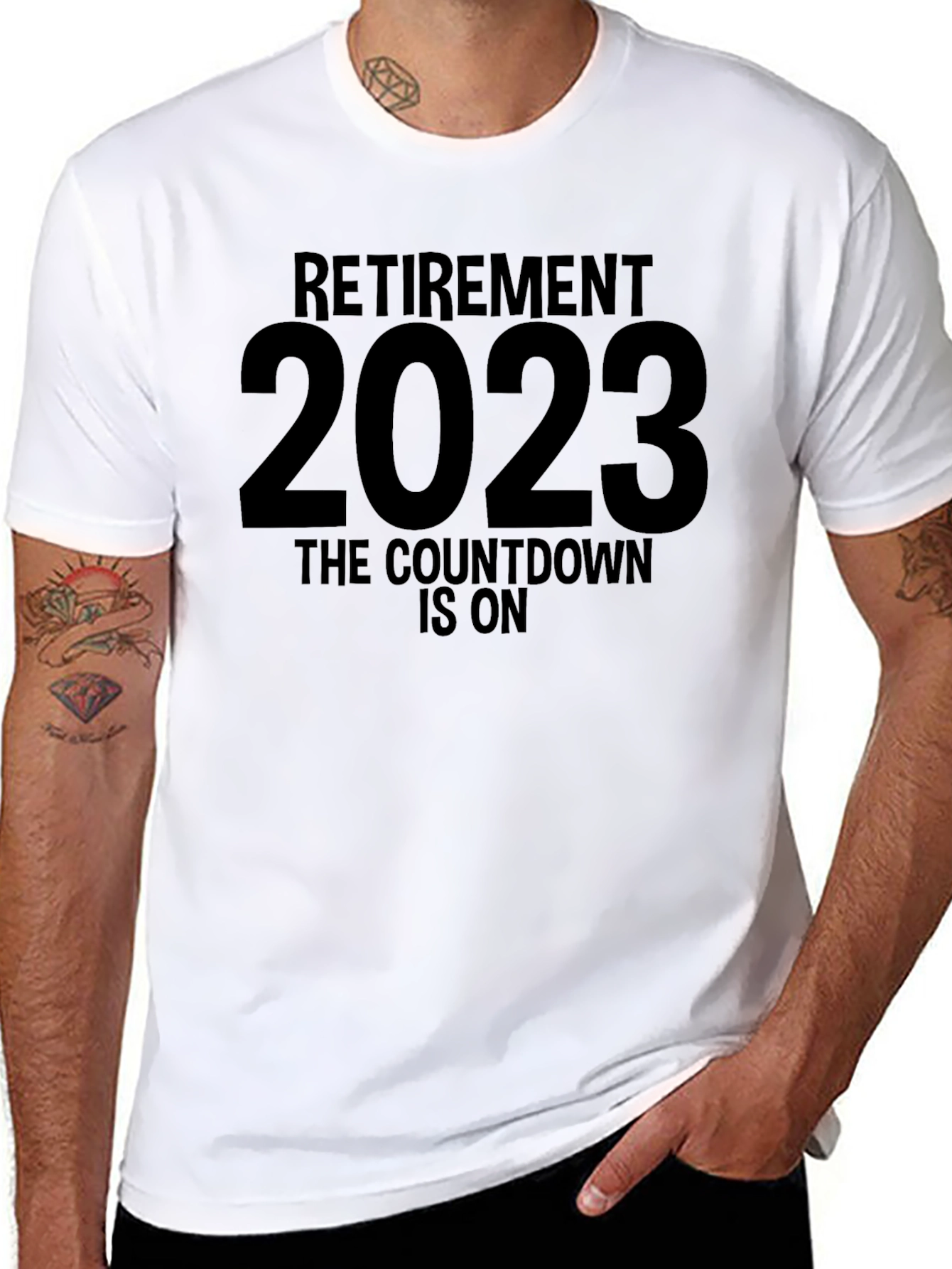 Black Retirement 2023 Countdown T-Shirt view 8