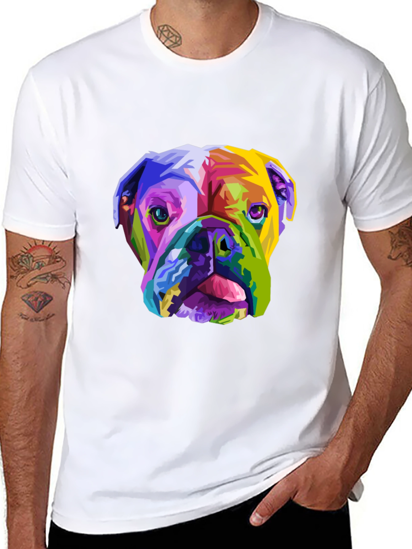 Black Colorful Dog Graphic T-Shirt - Stylish Pet Lover Tee view 8