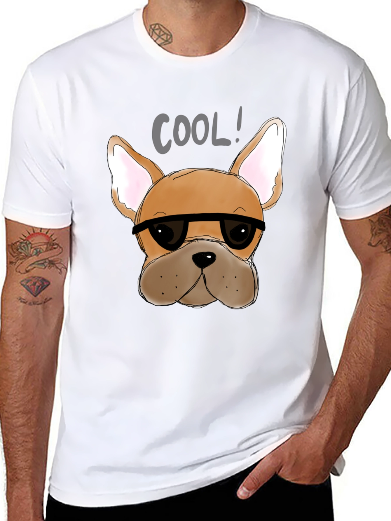 Black Cool Dog T-Shirt - Black view 8