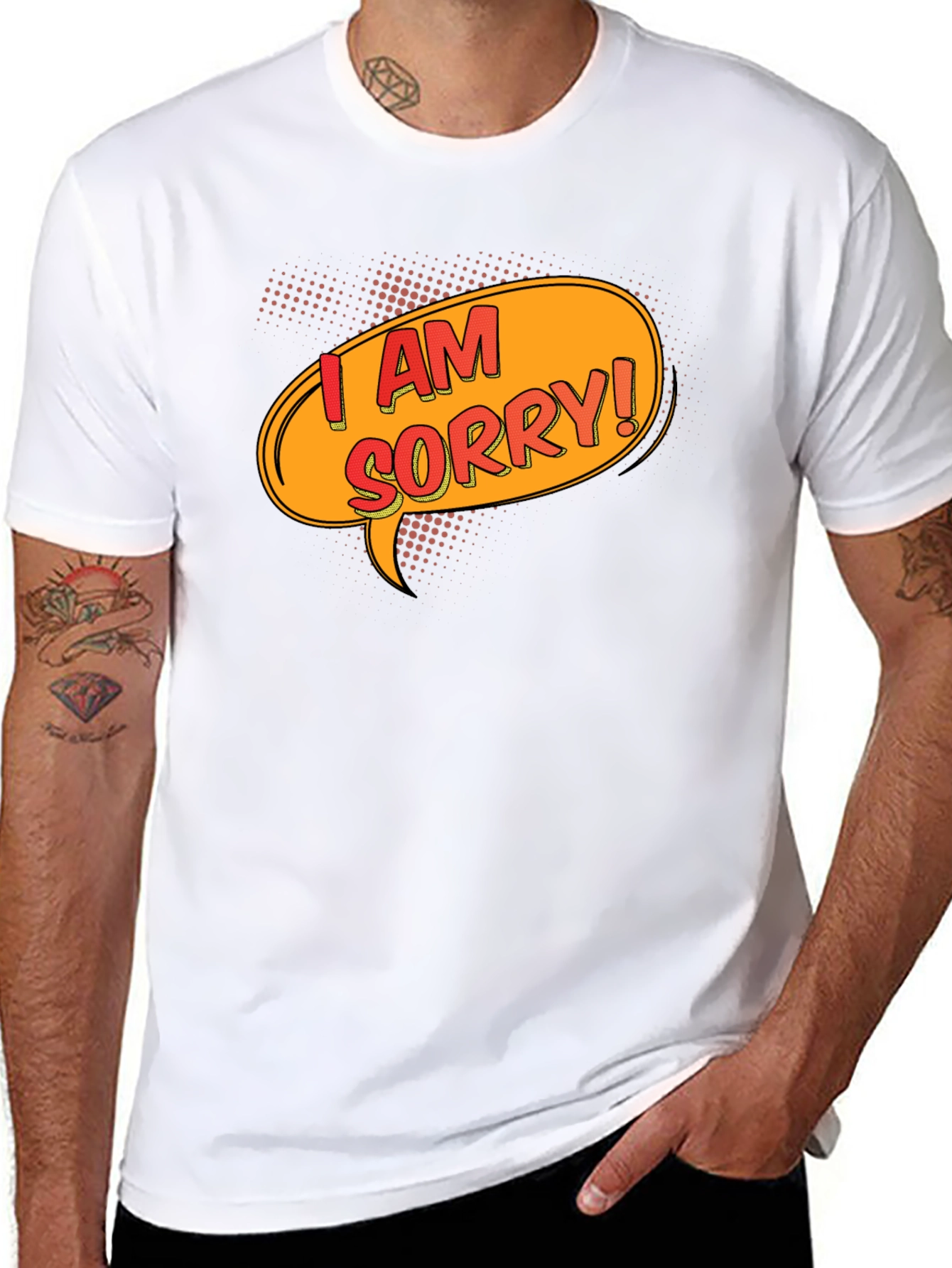 Black I Am Sorry T-Shirt - Funny Apology Gift view 8