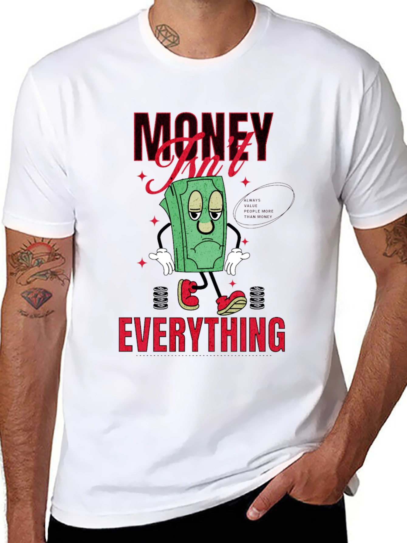 Black Money Isn't Everything Graphic T-Shirt view 8