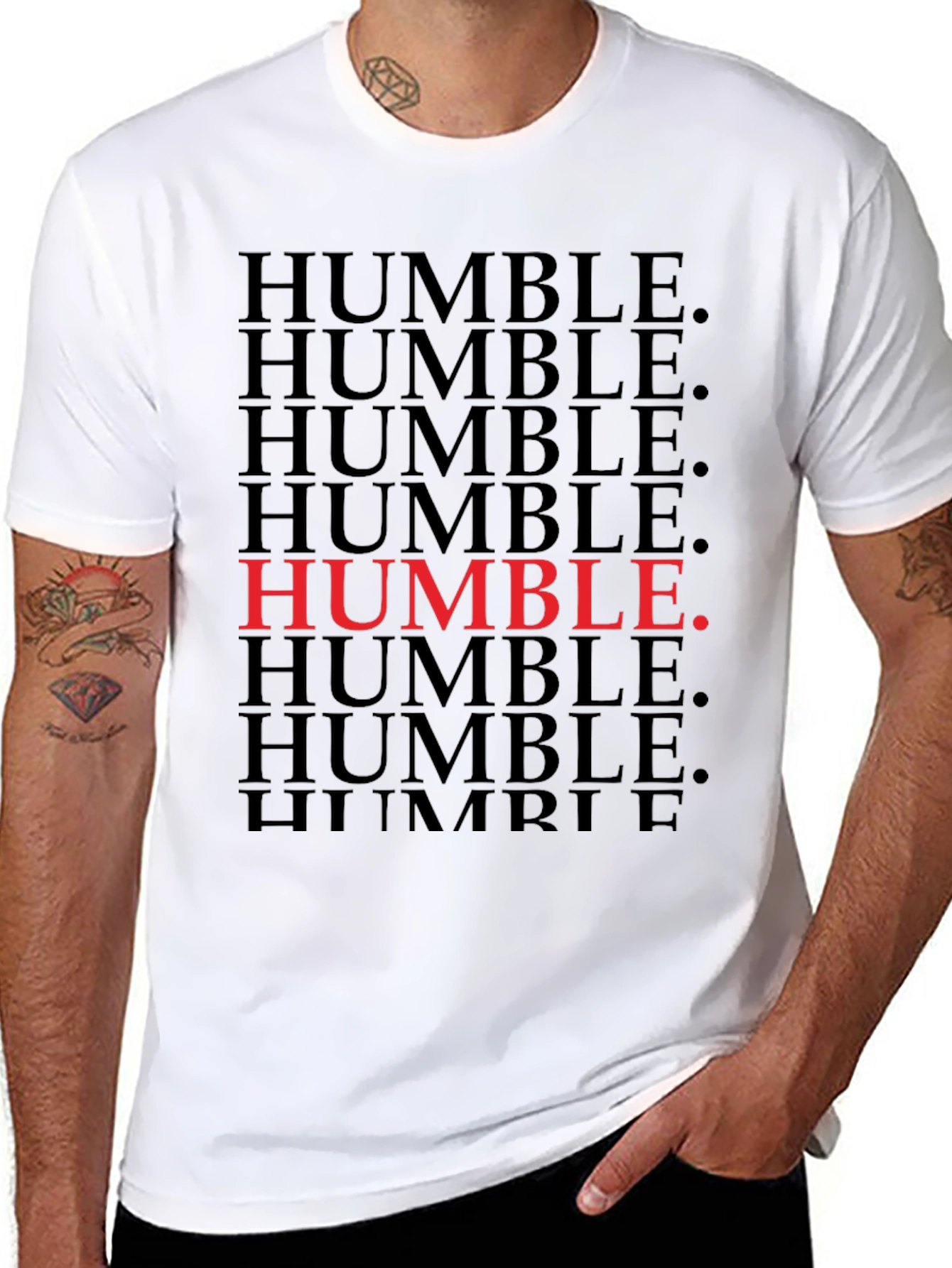 Black Humble T-Shirt - Bold Graphic Design view 8