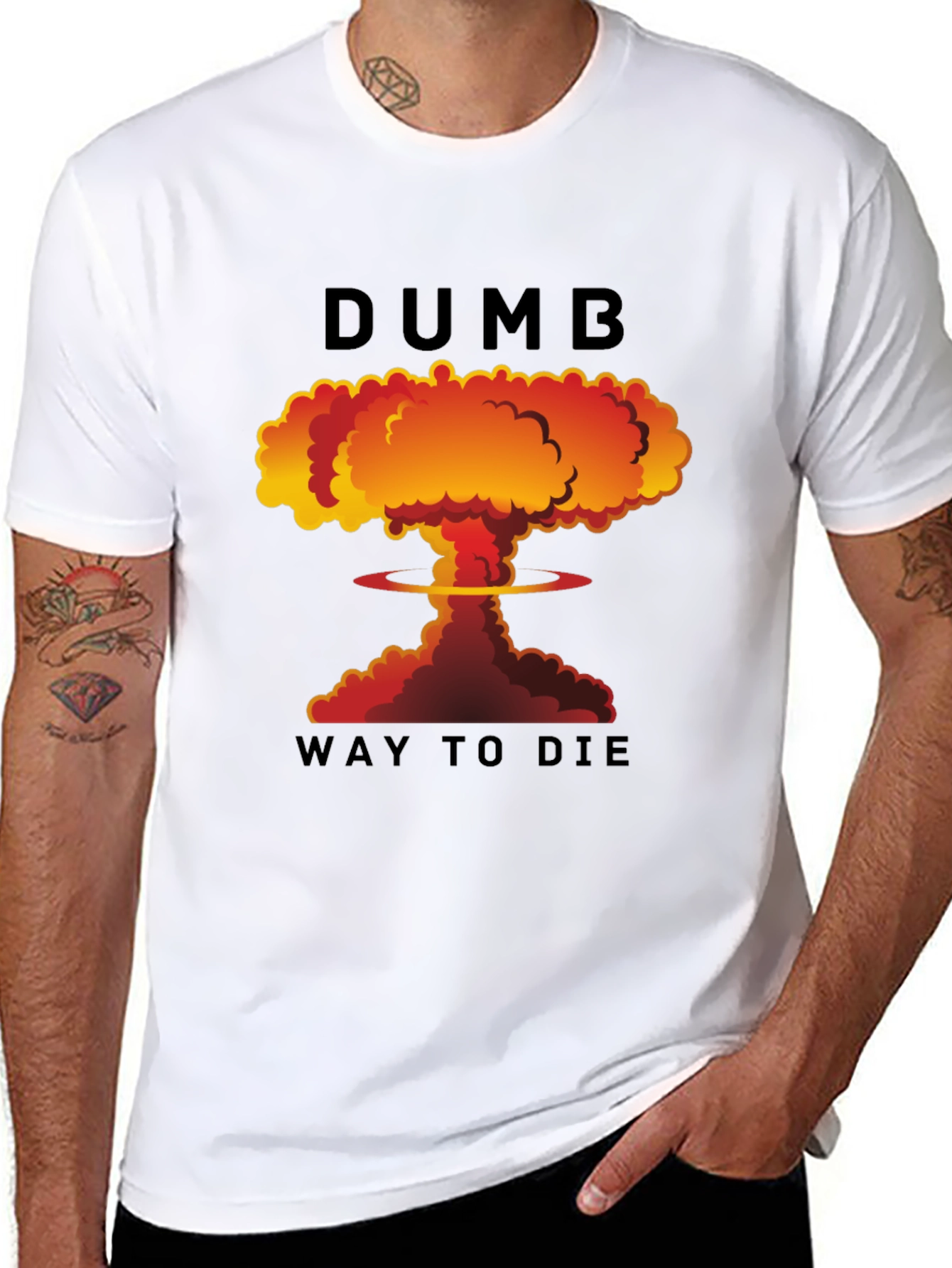 Black Dumb Way to Die T-Shirt view 8