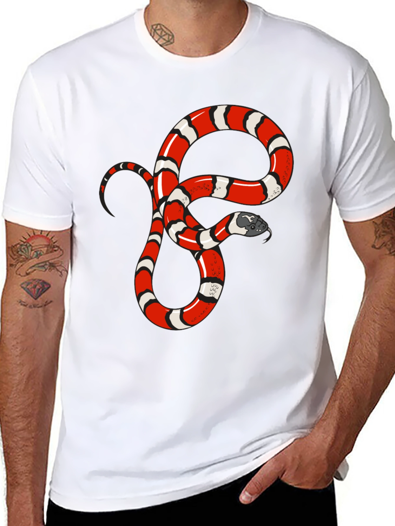 Black Snake Graphic Tee - Bold Reptile Design view 8