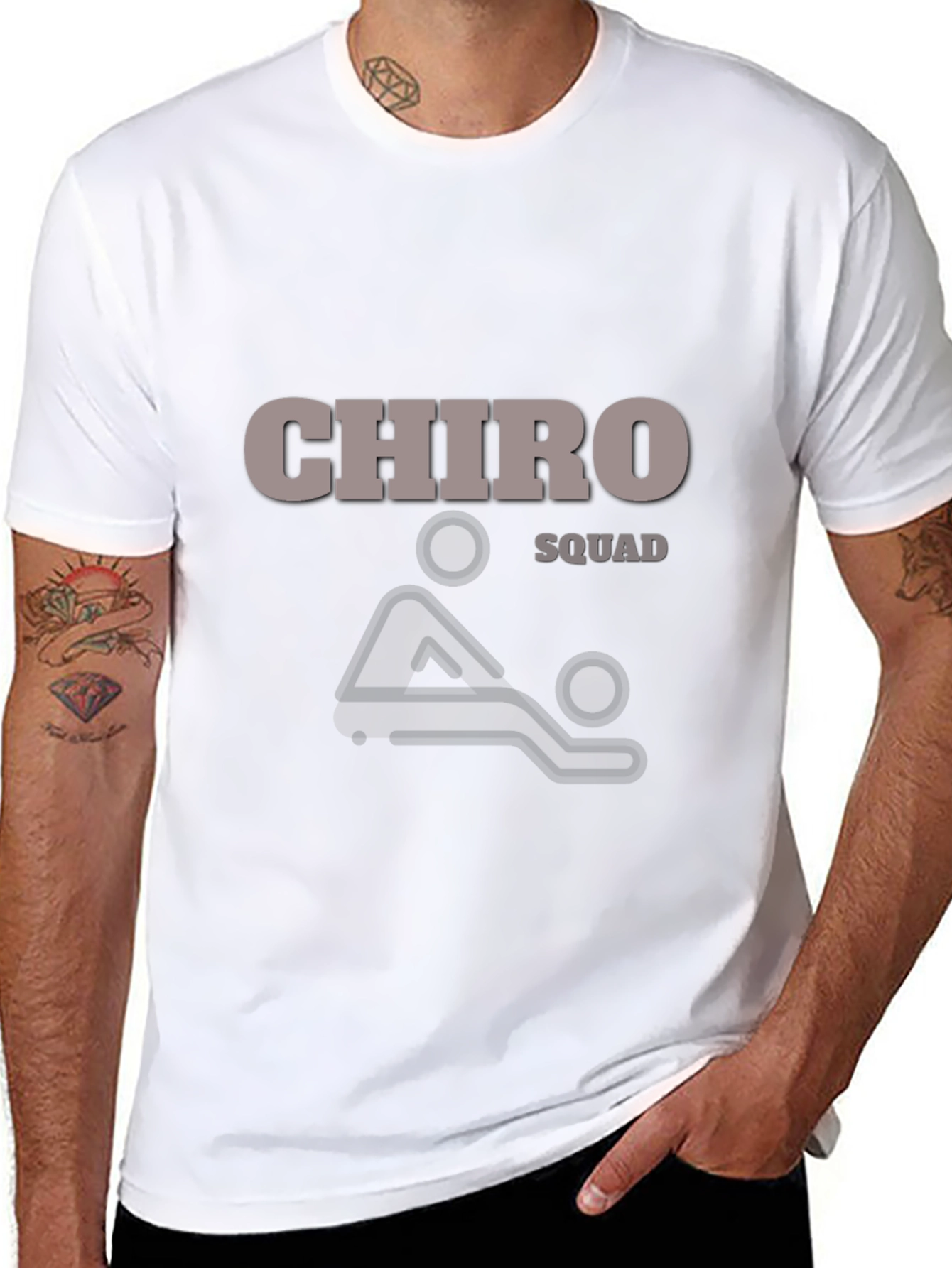 Black Chiro Squad Graphic T-Shirt - Chiropractic Humor Tee view 8