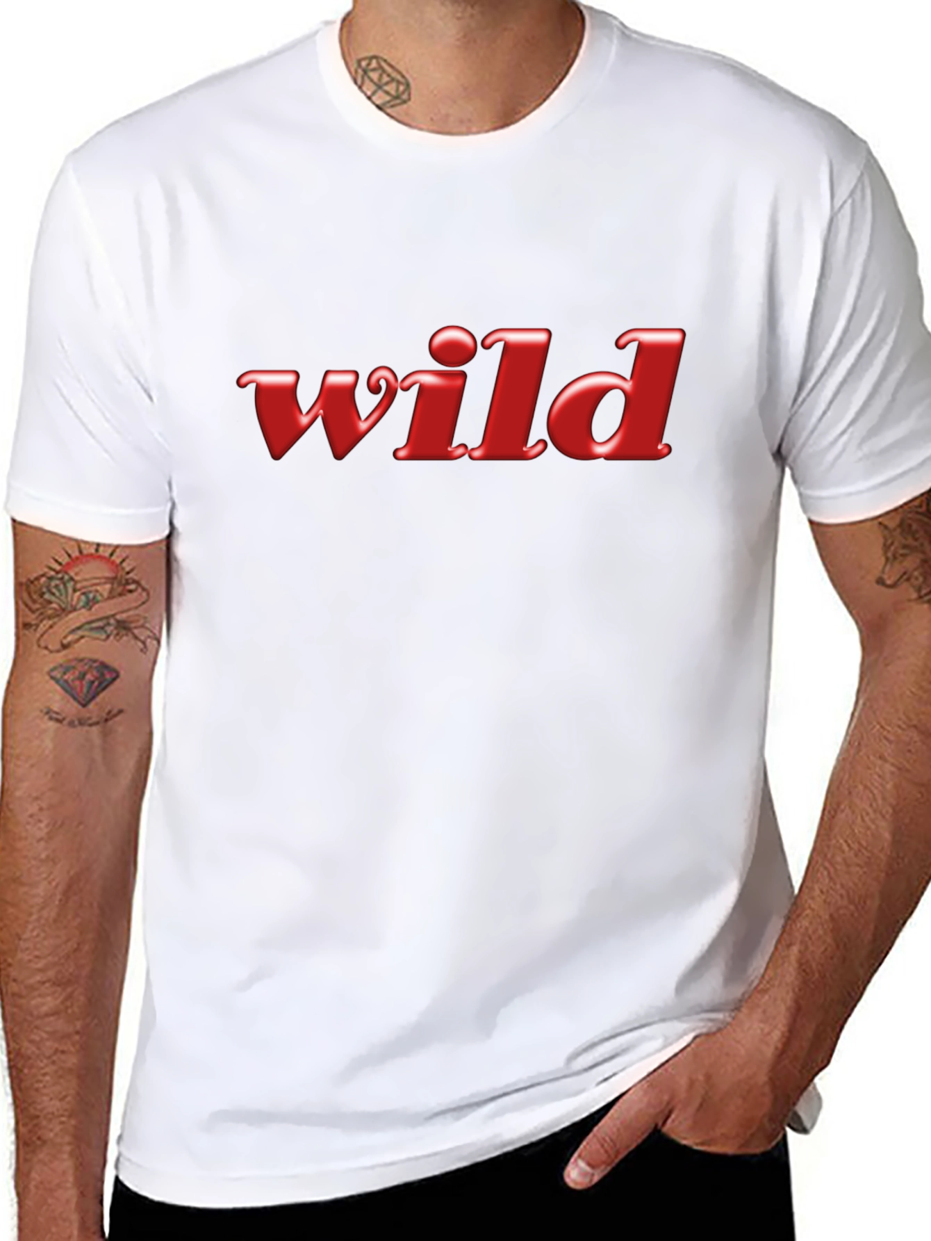 Black Wild Graphic T-Shirt - Bold Statement Tee view 8